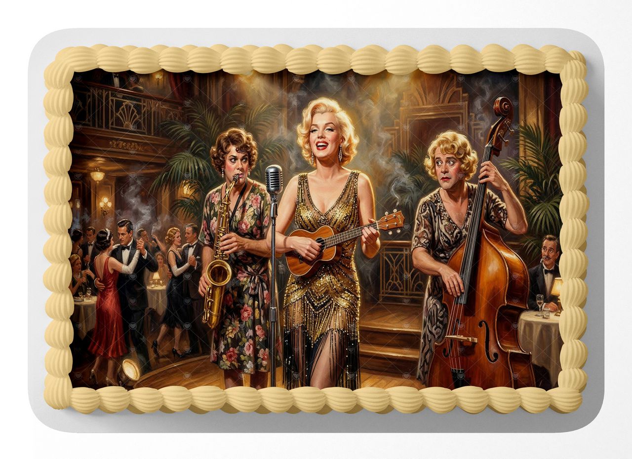 Marilyn Monroe I Wanna Be Loved by You edible cake topper