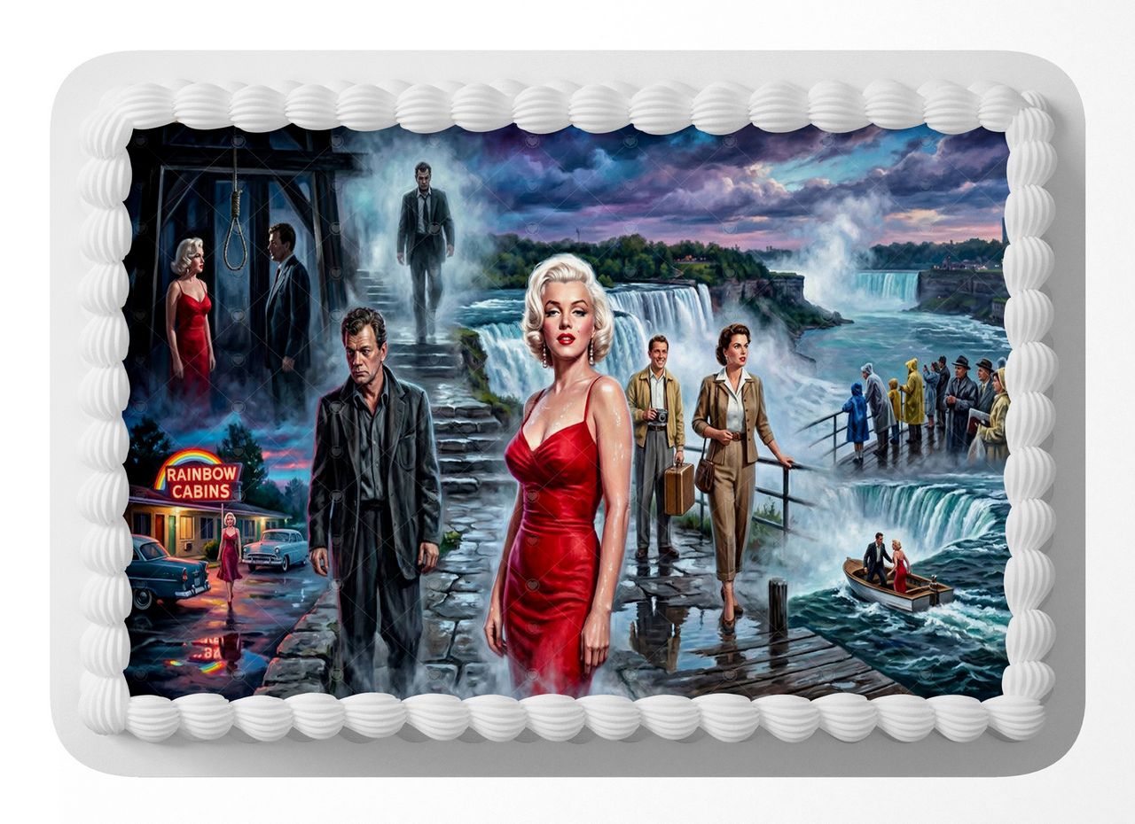 Marilyn Monroe Niagara Classic Film edible cake topper
