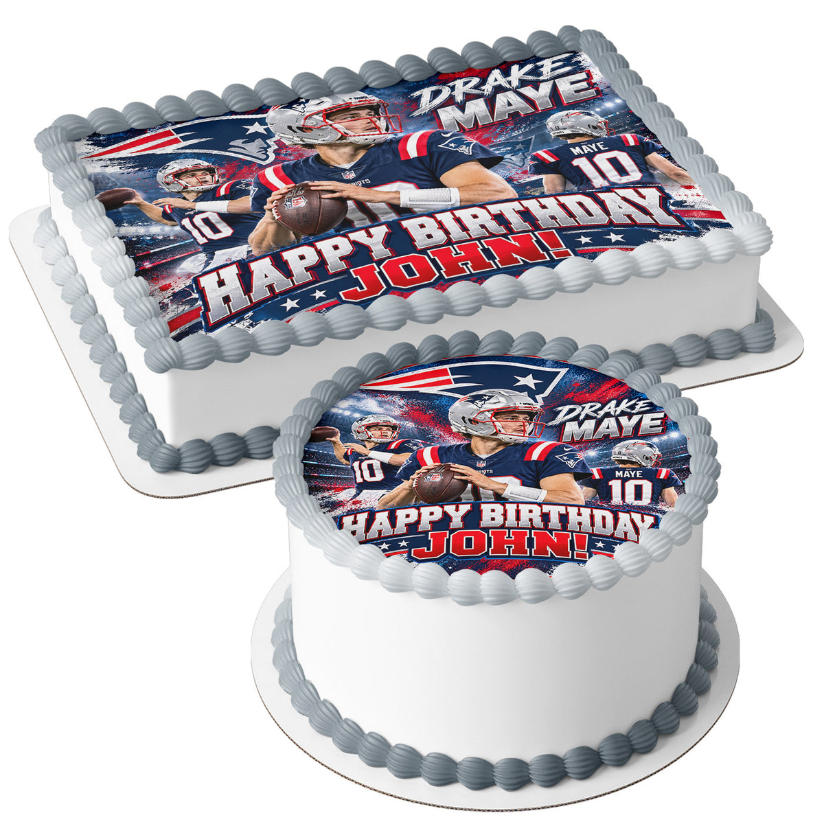 Drake Maye Football Player Vikings Edible Cake Topper | Birthday Cake Decoration | Photo Cake Image | Custom Edible Cake Topper