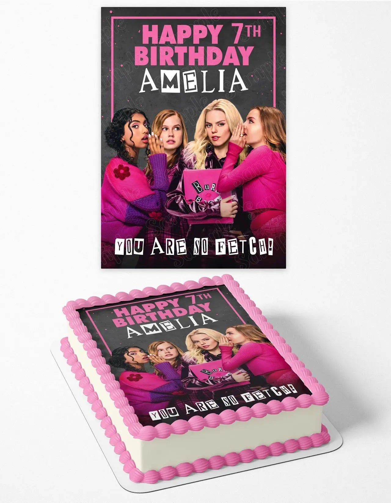 Mean Girls Themed Edible Cake Topper