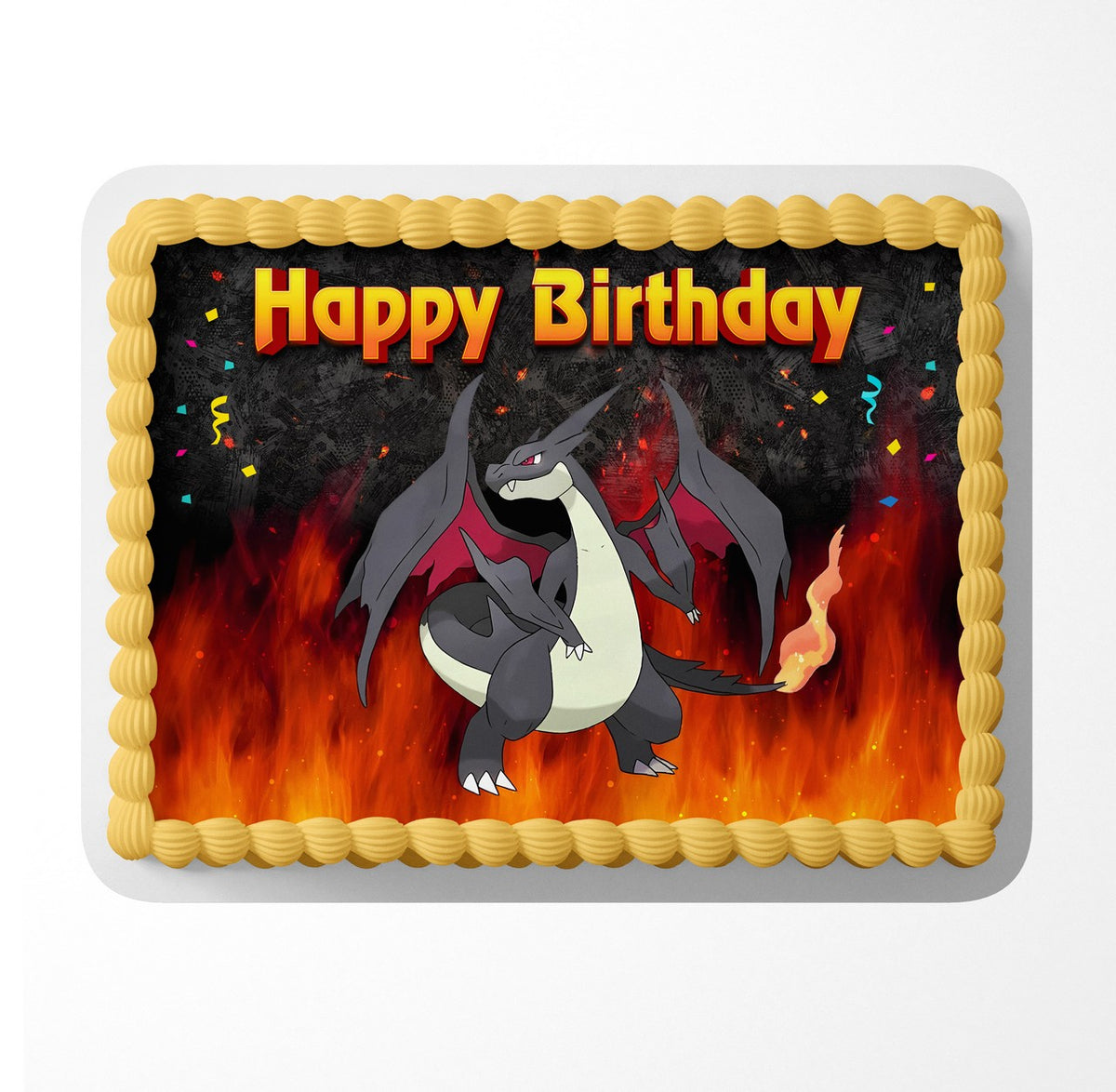 Mega Fire Dragon Monster Edible Cake Topper