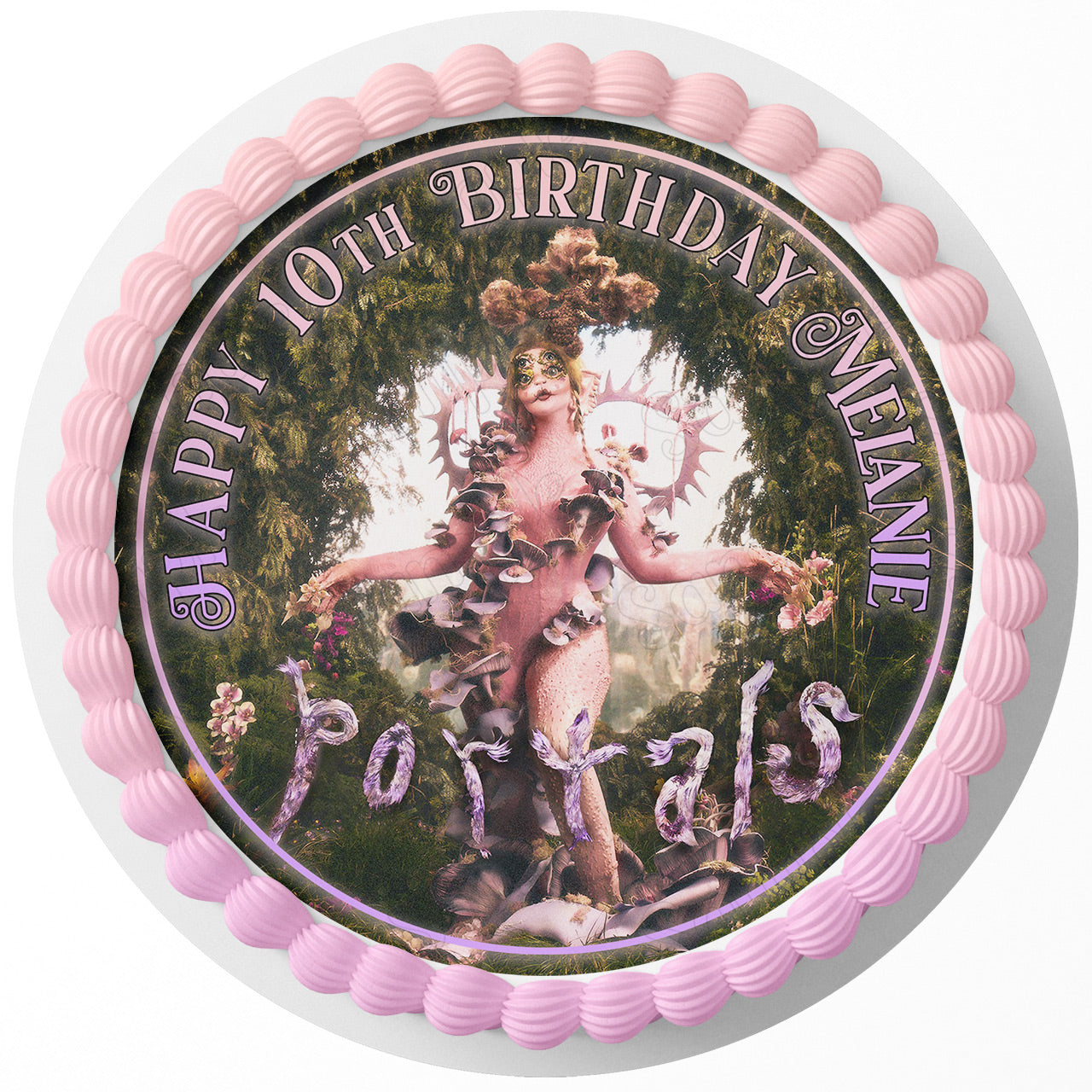 Melanie Martinez Portals Themed Round – Icing Sheet Birthday - Personalized Edible Cake Topper | Custom Icing Sheet | Birthday Cake Decoration