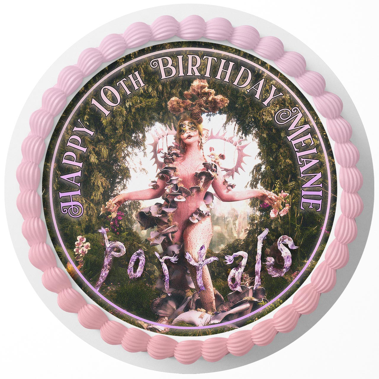 Melanie Martinez Portals Album Cover t Round – Icing Sheet Birthd - Personalized Edible Cake Topper | Custom Icing Sheet | Birthday Cake Decoration