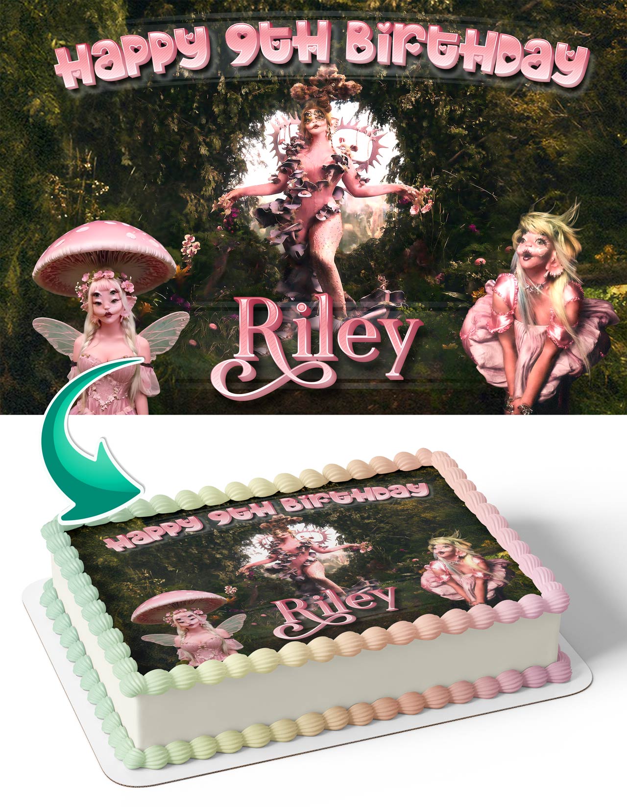 Melanie Martinez Portals Album Cover Rec Edible Cake Topper