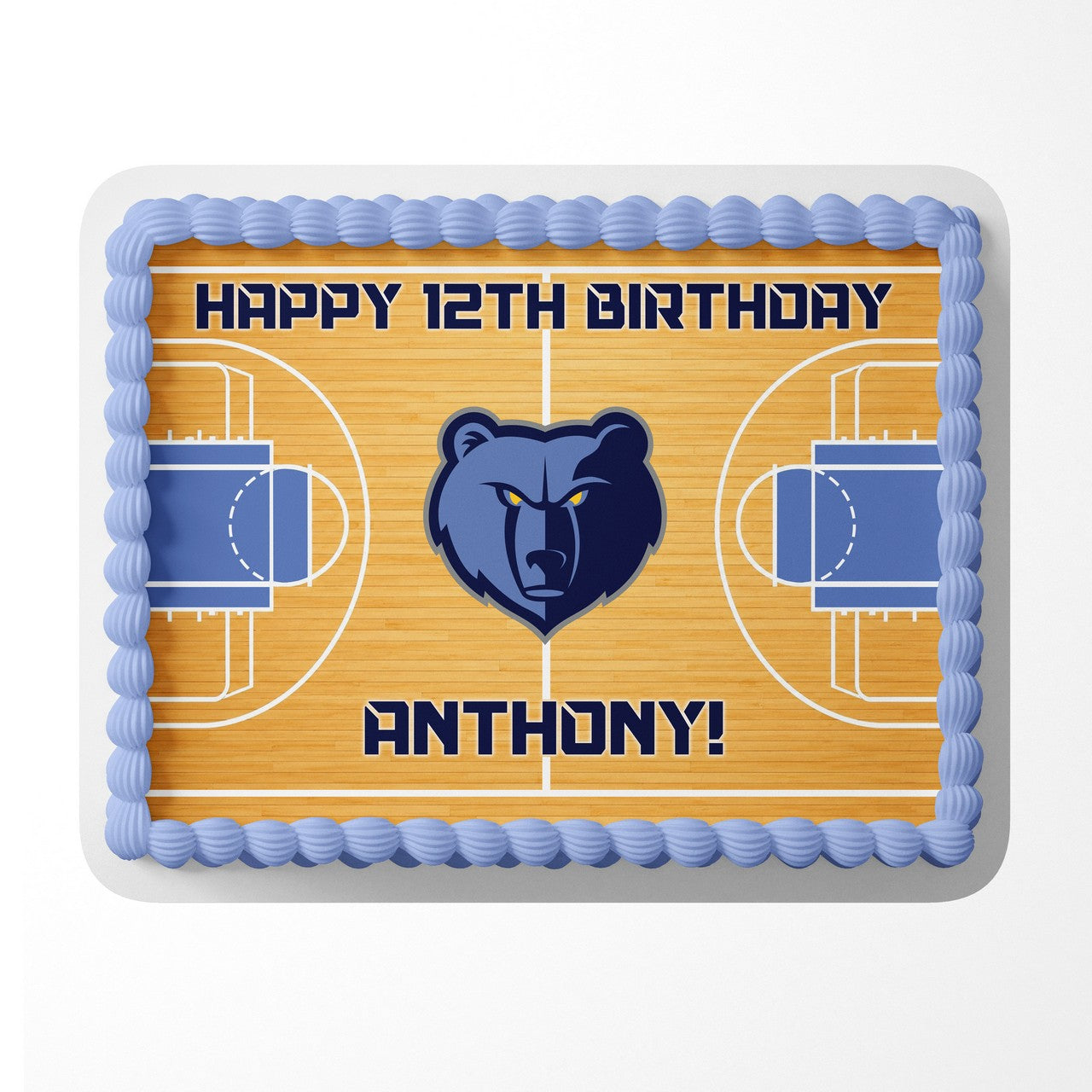 Memphis Grizzlies Basketball Edible Cake Image - Edible Cake Topper Birthday Cake Decoration