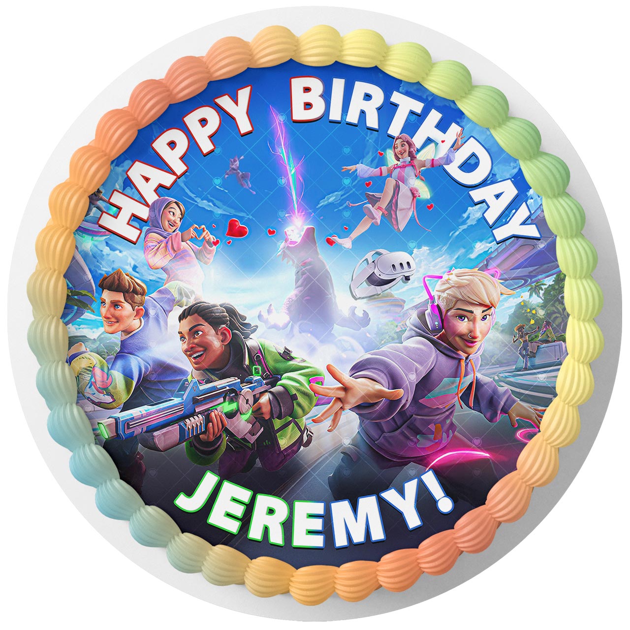 Meta Horizon Worlds Round – Icing Sheet Birthday - Personalized Edible Cake Topper | Custom Icing Sheet | Birthday Cake Decoration