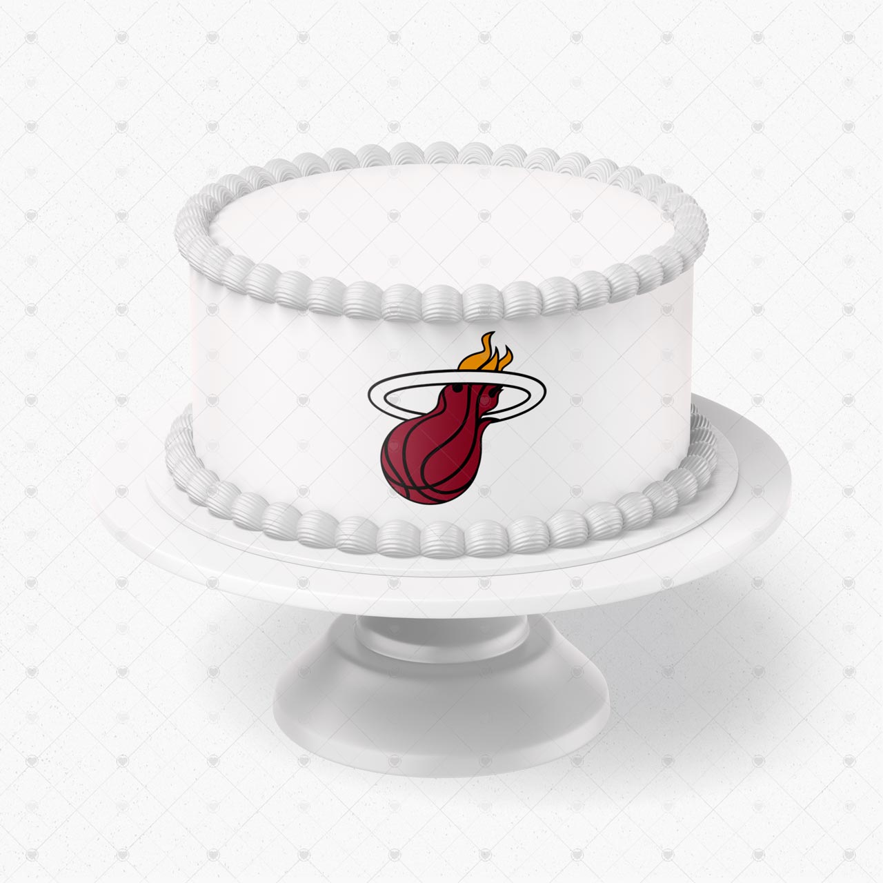 Miami Heat Logo Edible Cake Wrap Strip – Icing Sheet Cake Side De - Personalized Edible Cake Topper | Custom Icing Sheet | Birthday Cake Decoration