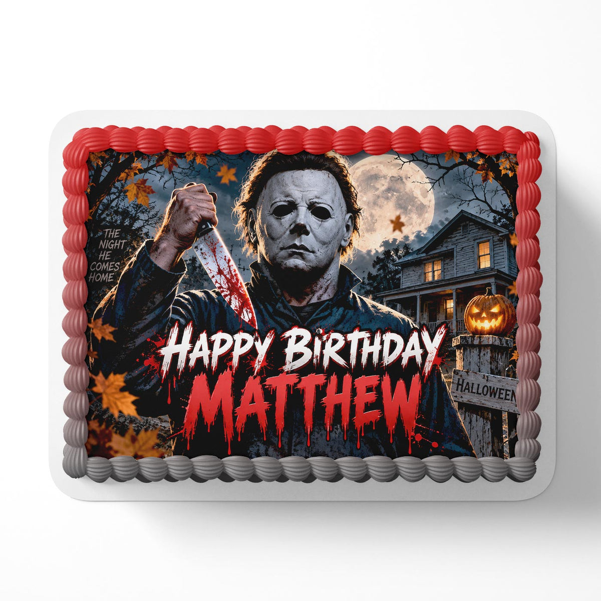 Michael Myers Horror Edible Cake Topper | Birthday Cake Decoration | Photo Cake Image | Custom Edible Cake Topper