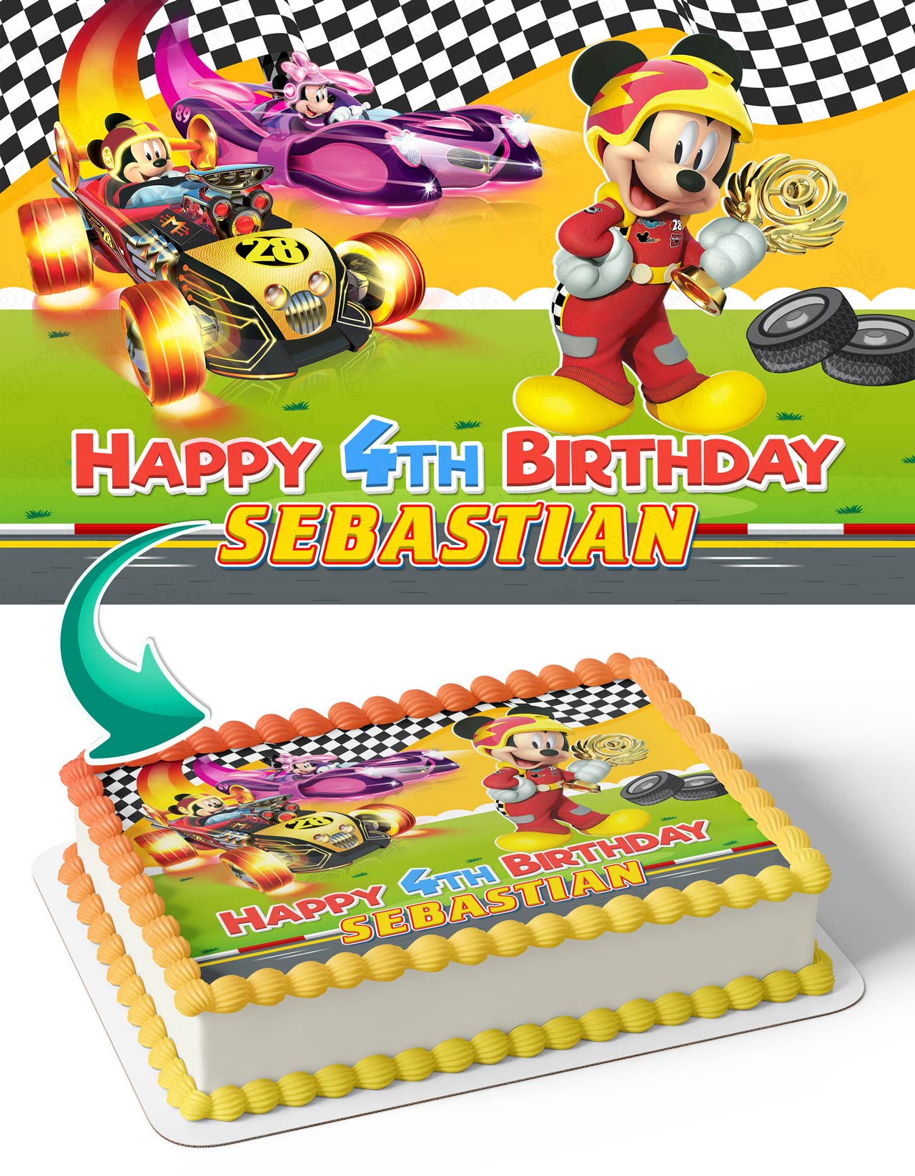 Little and the Roadster Racers MM Edible Cake Topper