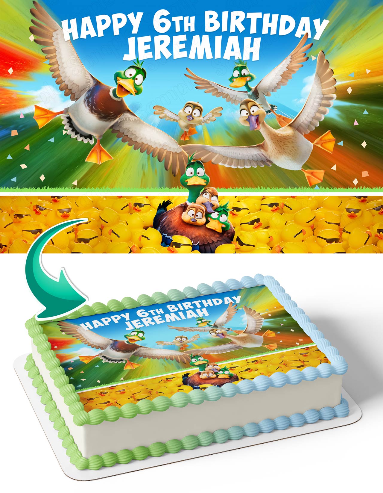 Migration Movie Themed Edible Cake Topper