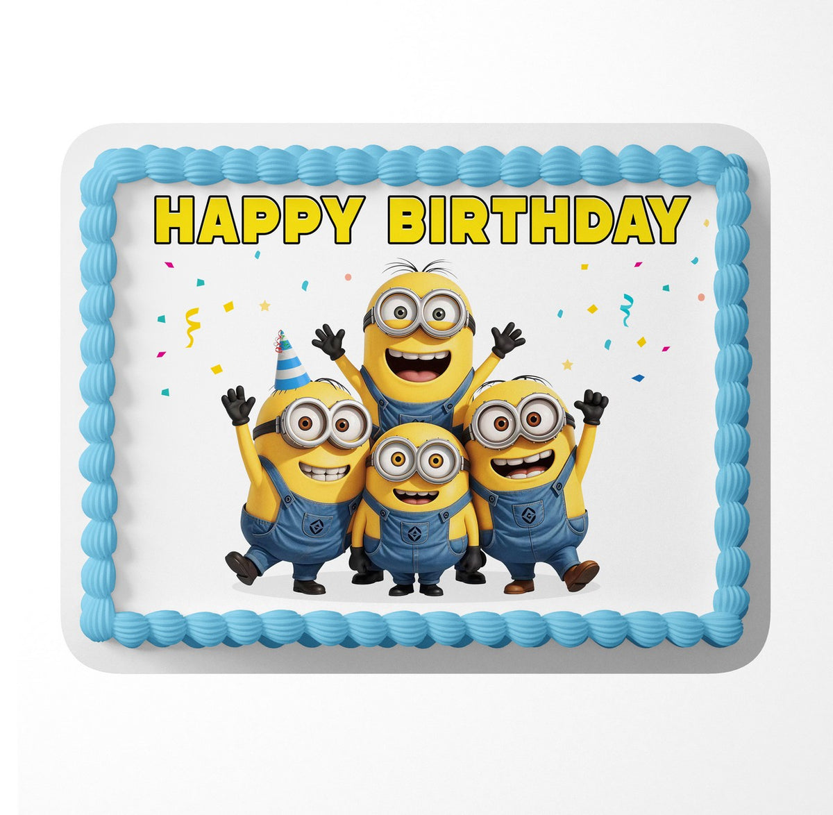 Funny Yellow Goggle Helpers Kids Edible Cake Topper