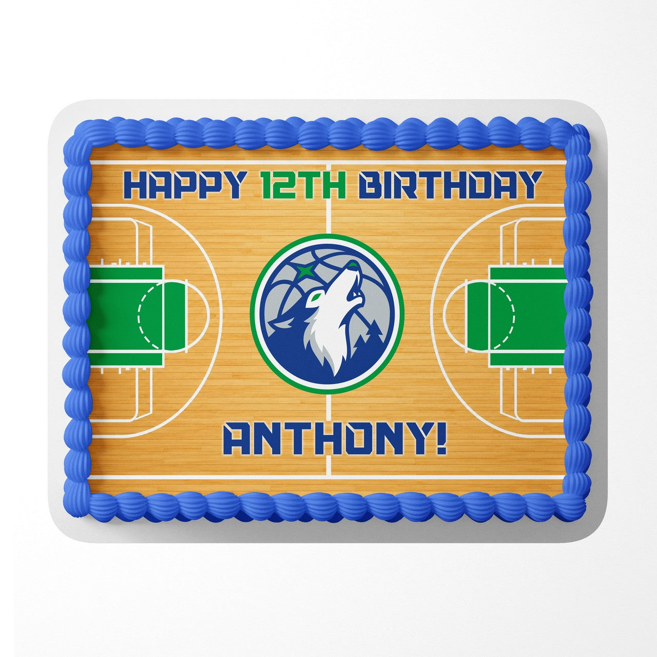 Minnesota Timberwolves Basketball Edible Cake Image - Edible Cake Topper Birthday Cake Decoration