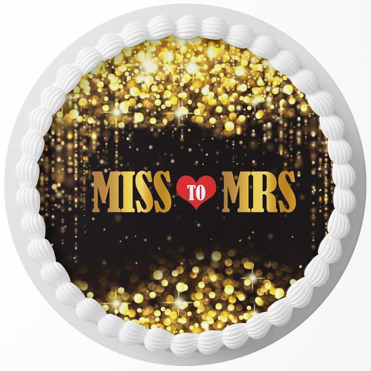 Miss To Mrs Round – Icing Sheet Birthday - Personalized Edible Cake Topper | Custom Icing Sheet | Birthday Cake Decoration | Photo Cake Image