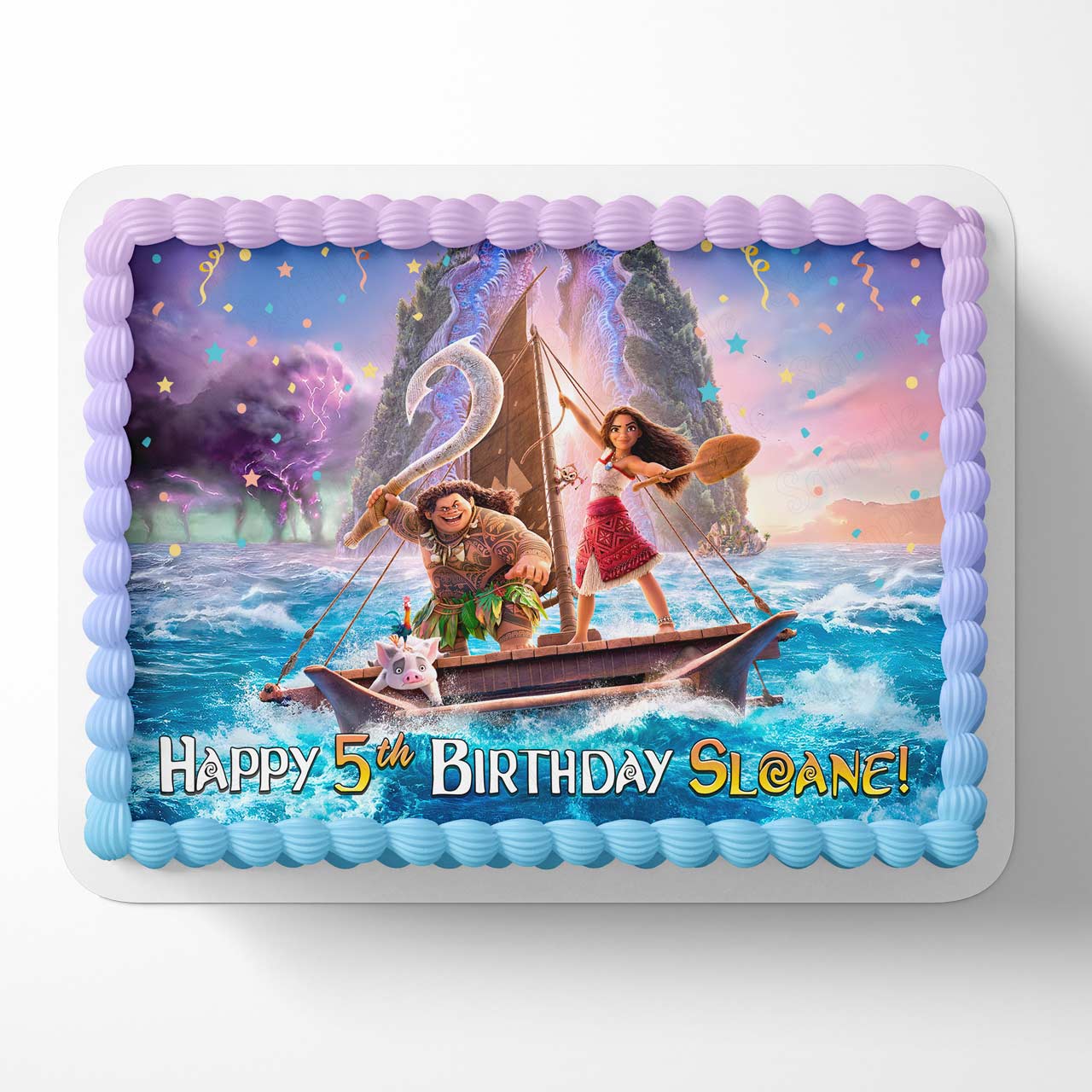 Maona Themed Maoi Boys Girls Edible Cake Topper