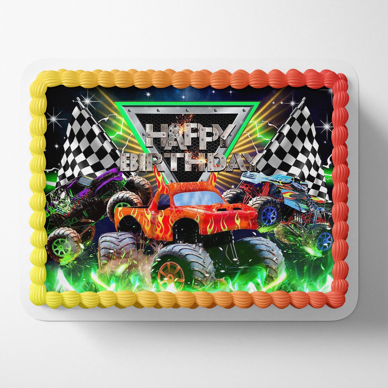 Big Truck Monster Truck MTR Edible Cake Topper