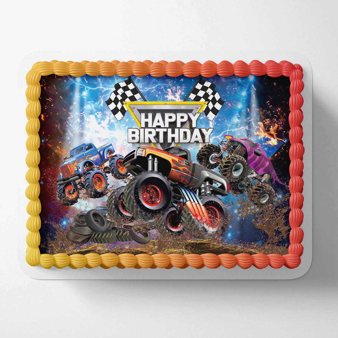 Big Truck Monster Truck TRM Edible Cake Topper
