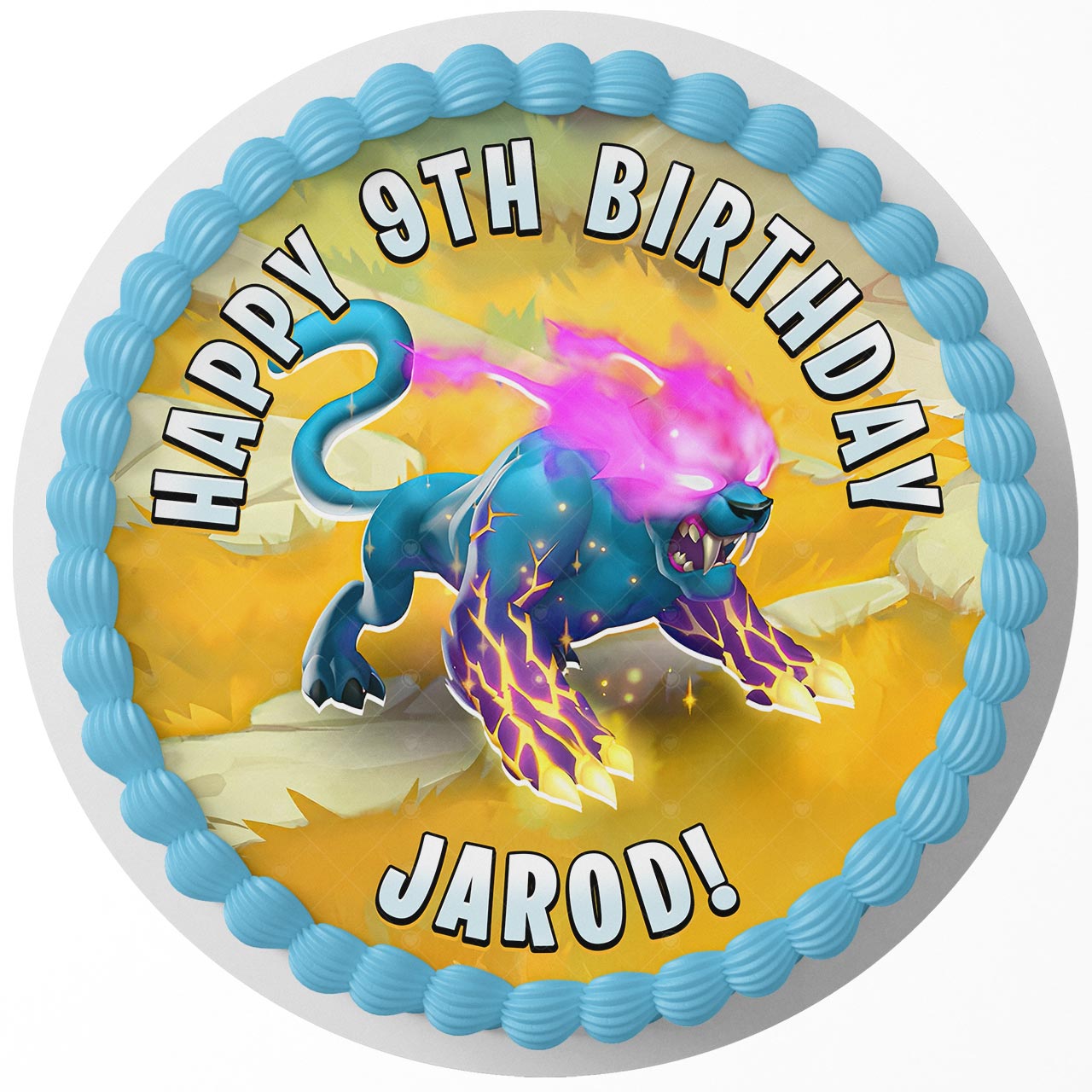 Monster Legends Competitive Beast Round – Icing Sheet Birthday - Personalized Edible Cake Topper | Custom Icing Sheet | Birthday Cake Decoration