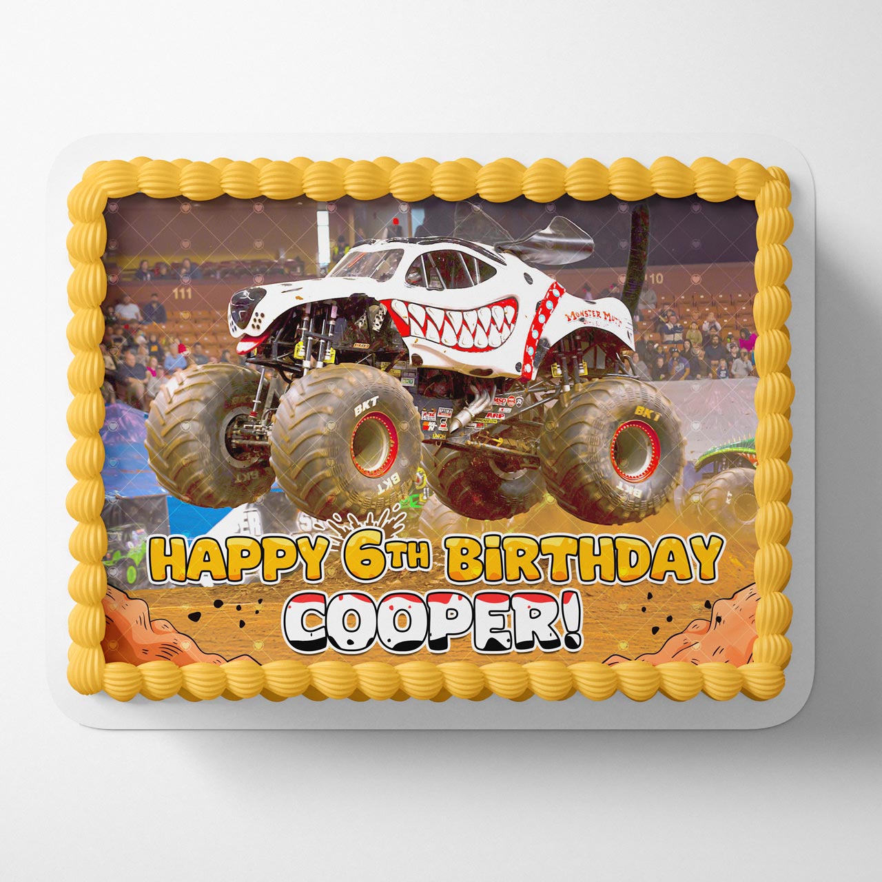 Monster Mutt Monster Truck Jam Edible Cake Topper