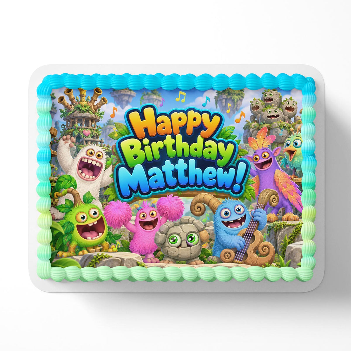 My Singing Monsters Edible Cake Topper | Birthday Cake Decoration | Photo Cake Image | Custom Edible Cake Topper