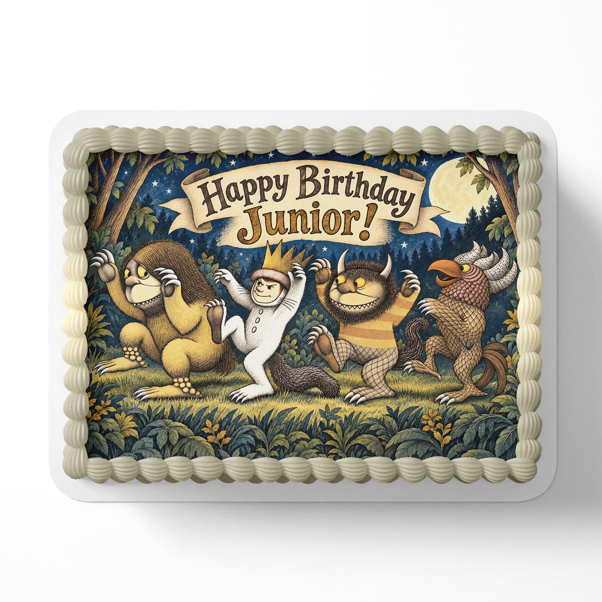Where the Wild Things Are Kids Toddlers Edible Cake Topper | Birthday Cake Decoration | Photo Cake Image | Custom Edible Cake Topper