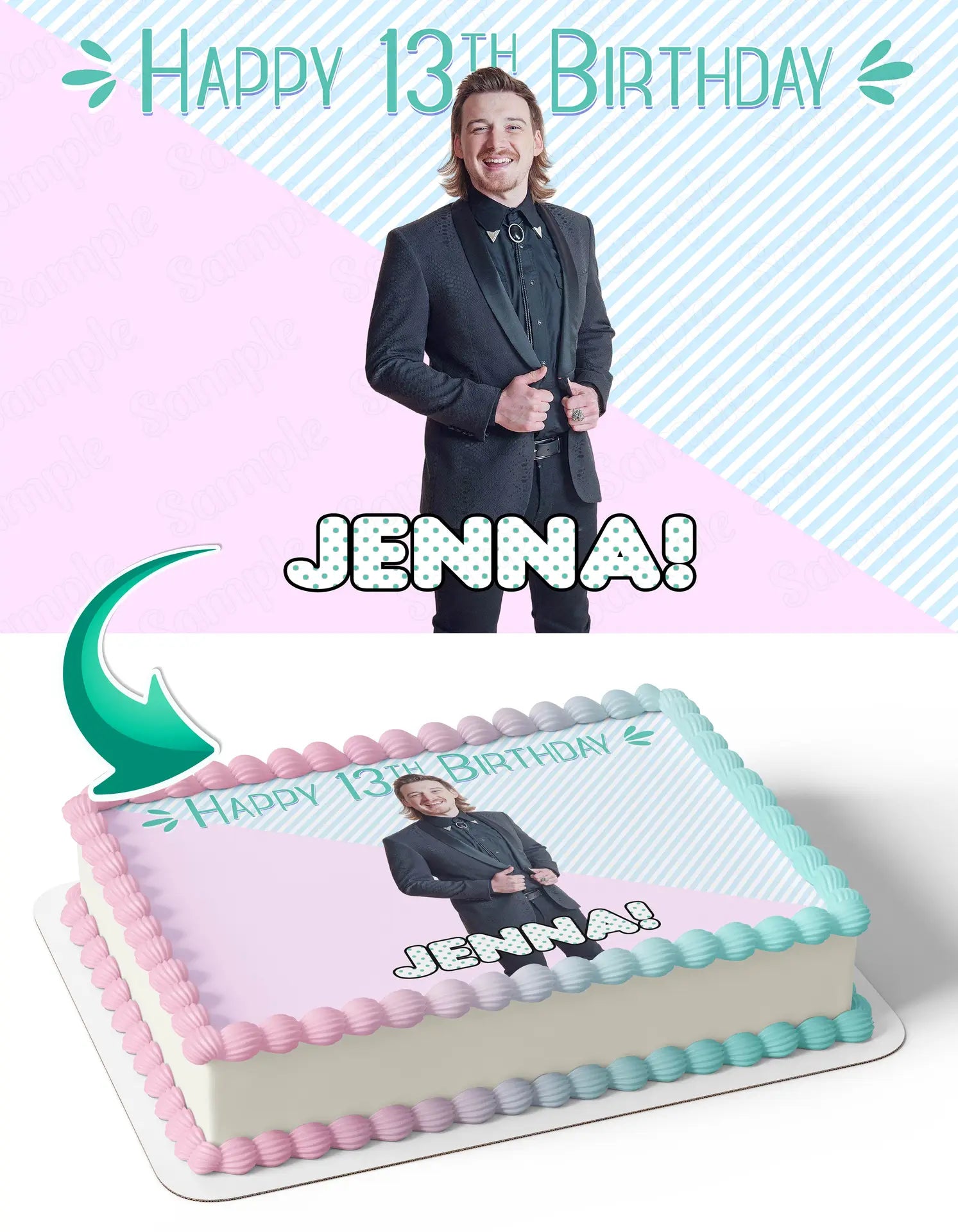 Morgan Wallen MGS Edible Cake Topper