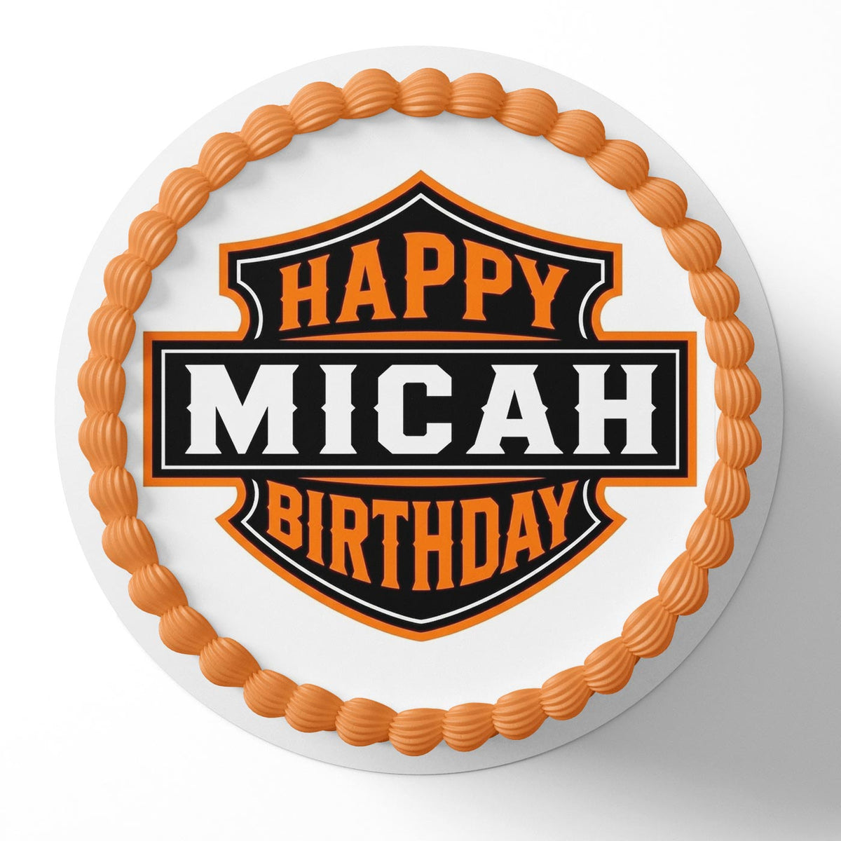 Motorcycles Fans Harley Edible Cake Topper | Birthday Cake Decoration | Photo Cake Image | Custom Edible Cake Topper