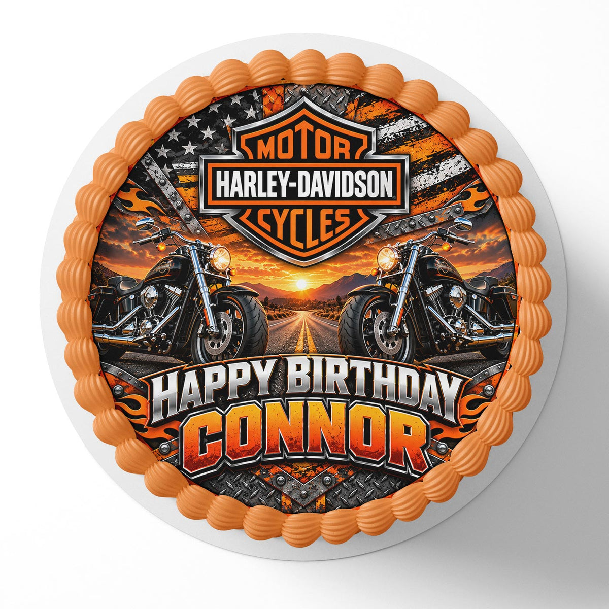 Motorcycles American Chopper HD Edible Cake Topper | Birthday Cake Decoration | Photo Cake Image | Custom Edible Cake Topper