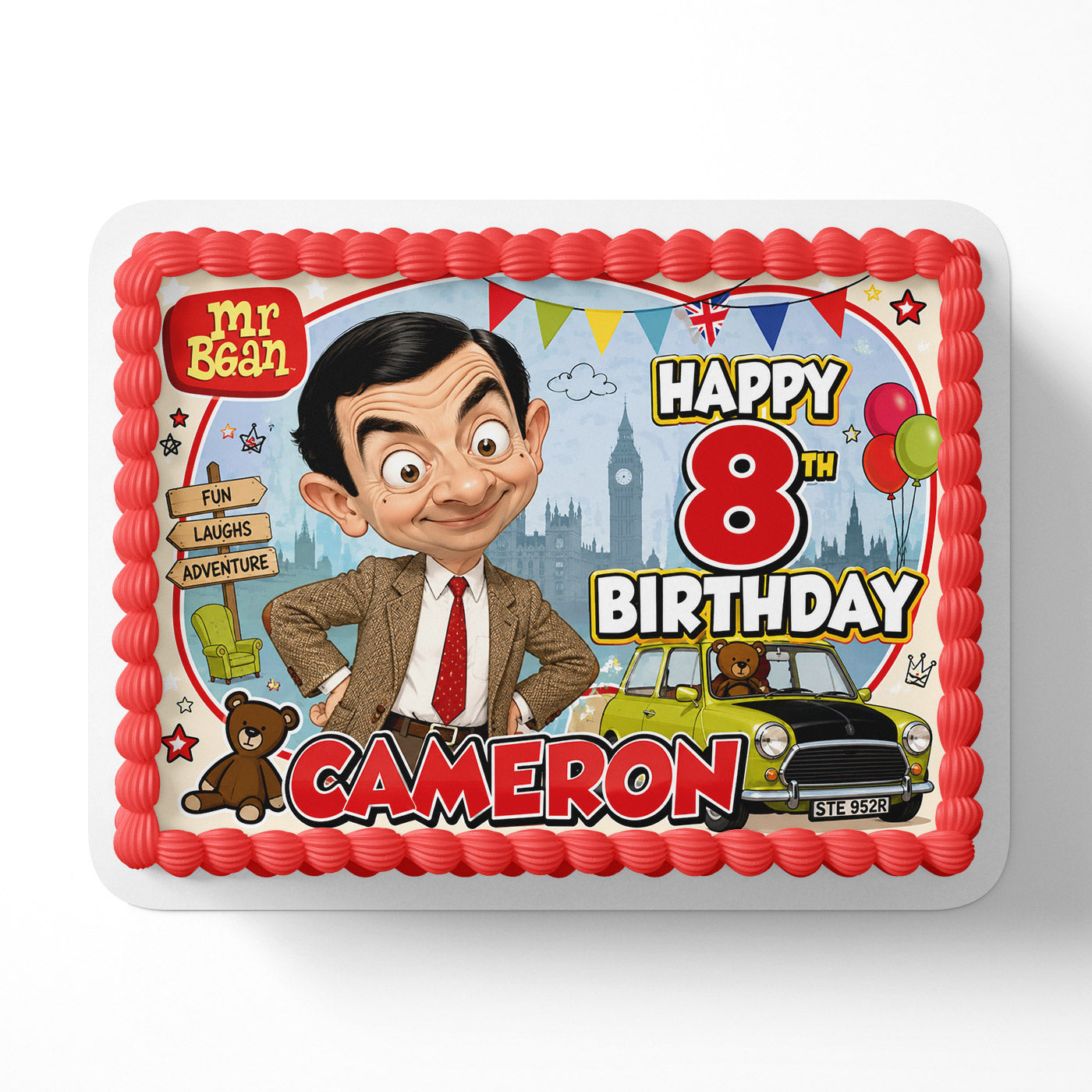 Mr Bean Kids Fun Icing Sheet - Edible Cake Topper | Birthday Cake Decoration | Photo Cake Image
