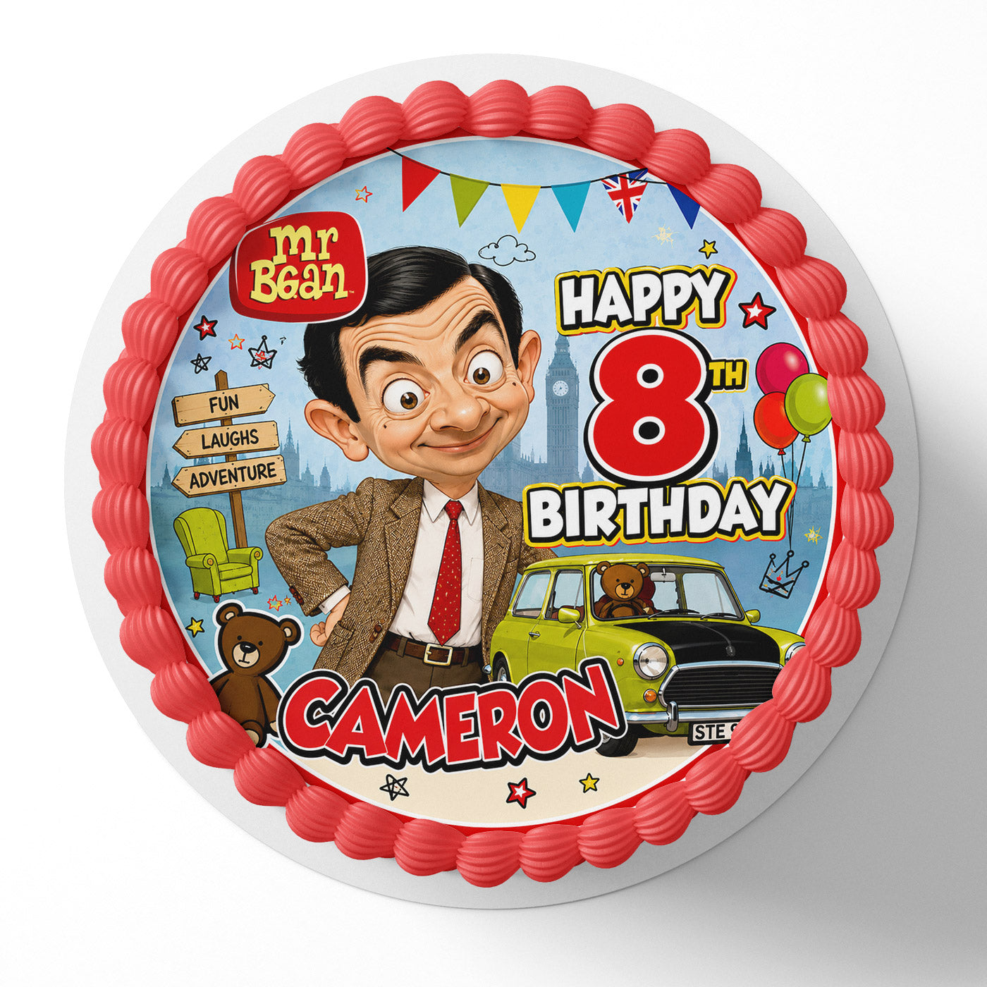 Mr Bean Kids Fun Icing Sheet - Edible Cake Topper | Birthday Cake Decoration | Photo Cake Image