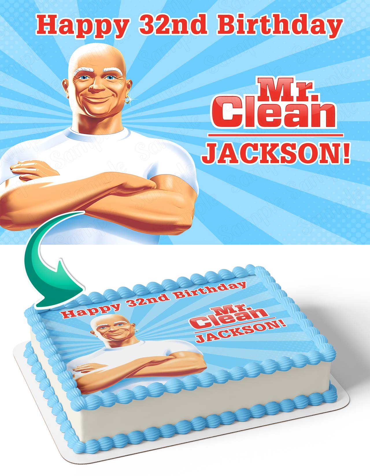 Mr Clean Edible Cake Topper