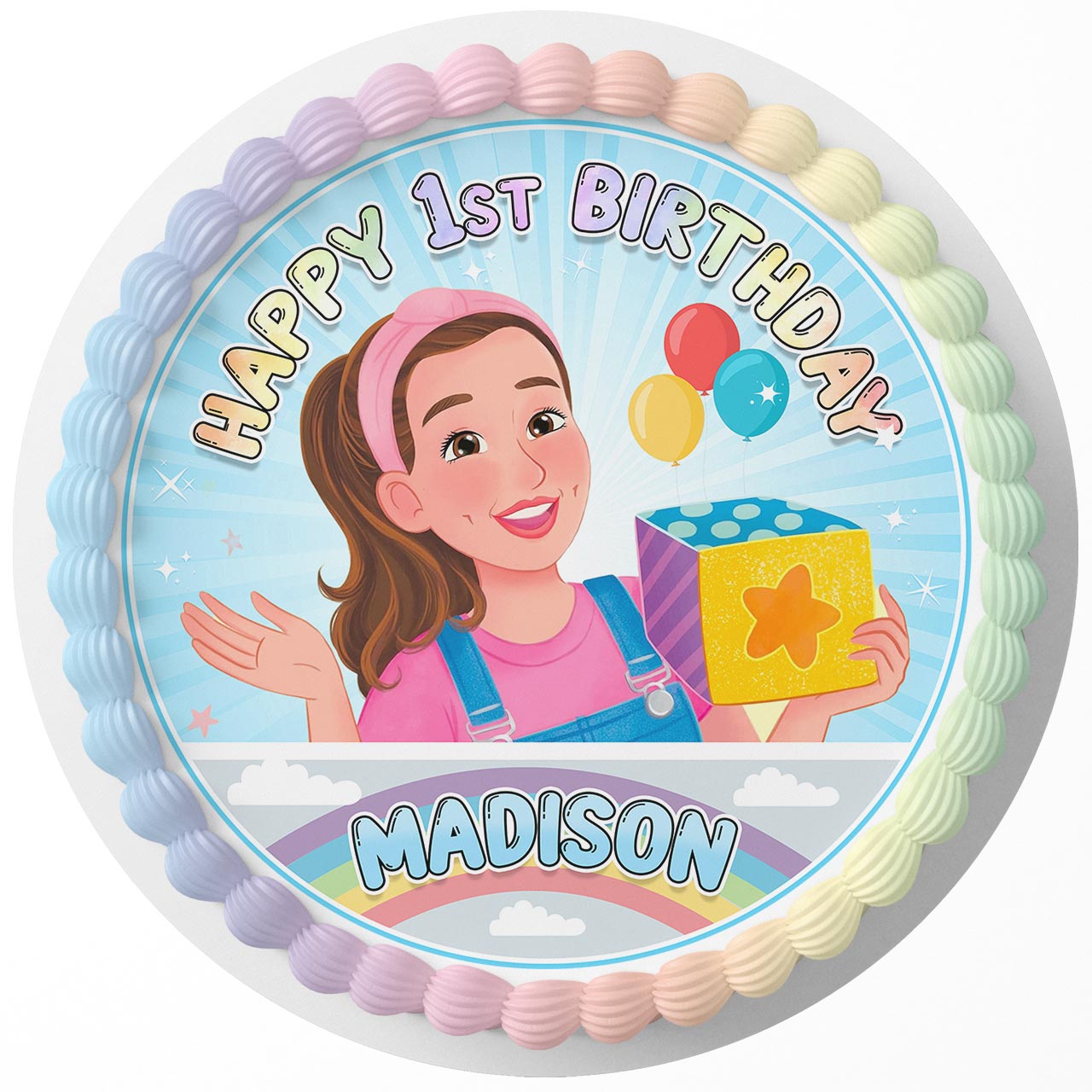 Ms Rachel Kids Round – Icing Sheet Birthday - Personalized Edible Cake Topper | Custom Icing Sheet | Birthday Cake Decoration | Photo Cake Image