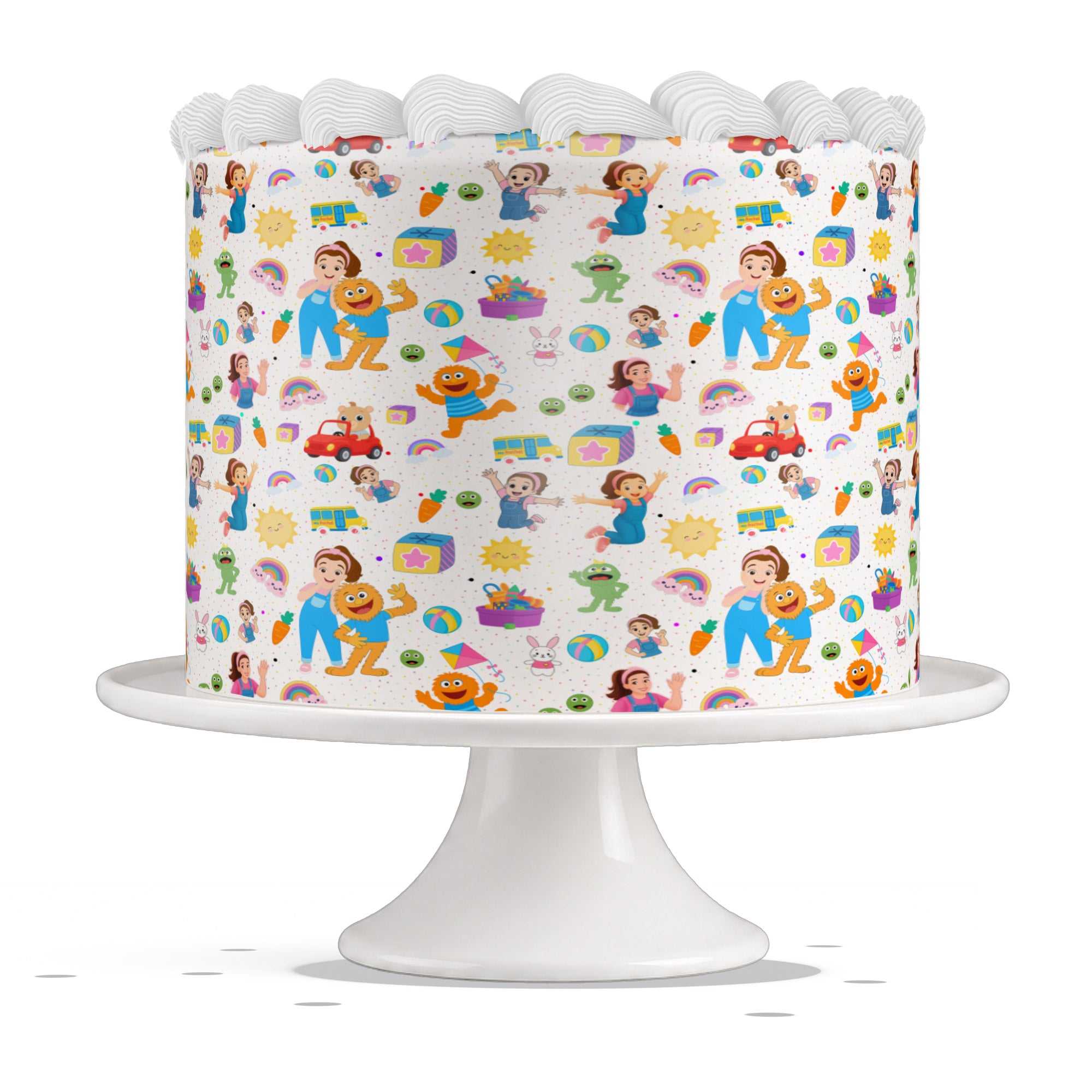 Ms Rachel White Edible Cake Wrap Strip – Icing Sheet Cake Side De - Edible Cake Topper | Icing Sheet | Birthday Cake Decoration