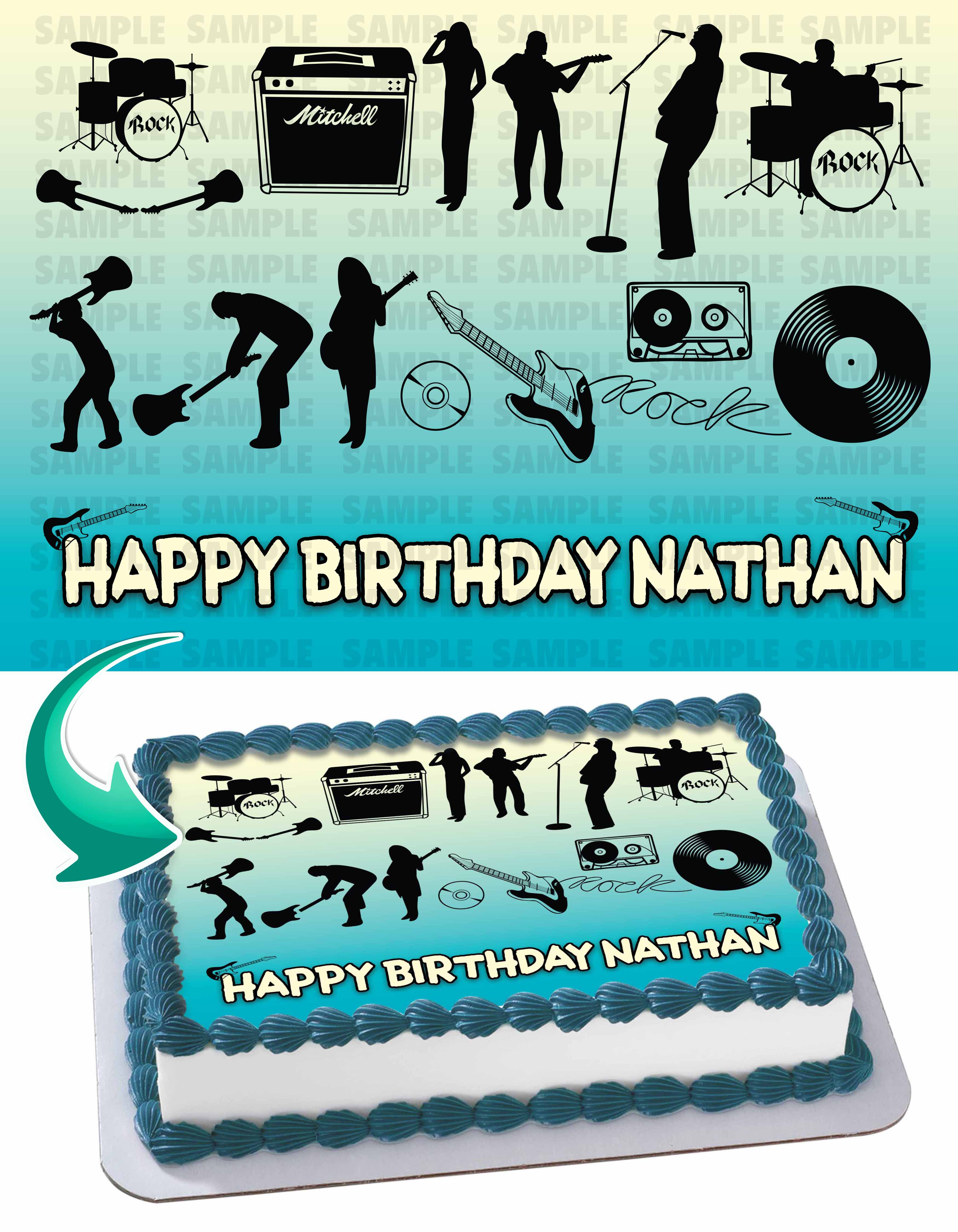 Music Band Rock Star Edible Cake Topper