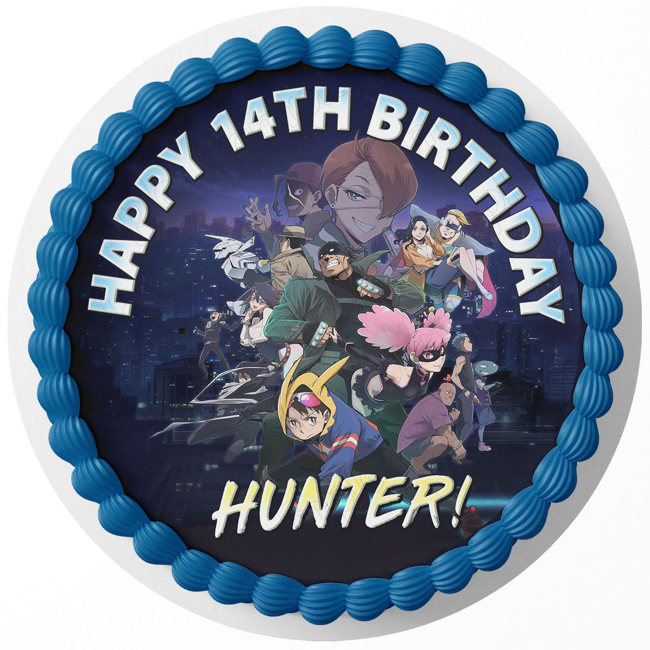 Hero Kids Academy Vigilantes Round – Icing Sheet Birthday - Personalized Edible Cake Topper | Custom Icing Sheet | Birthday Cake Decoration
