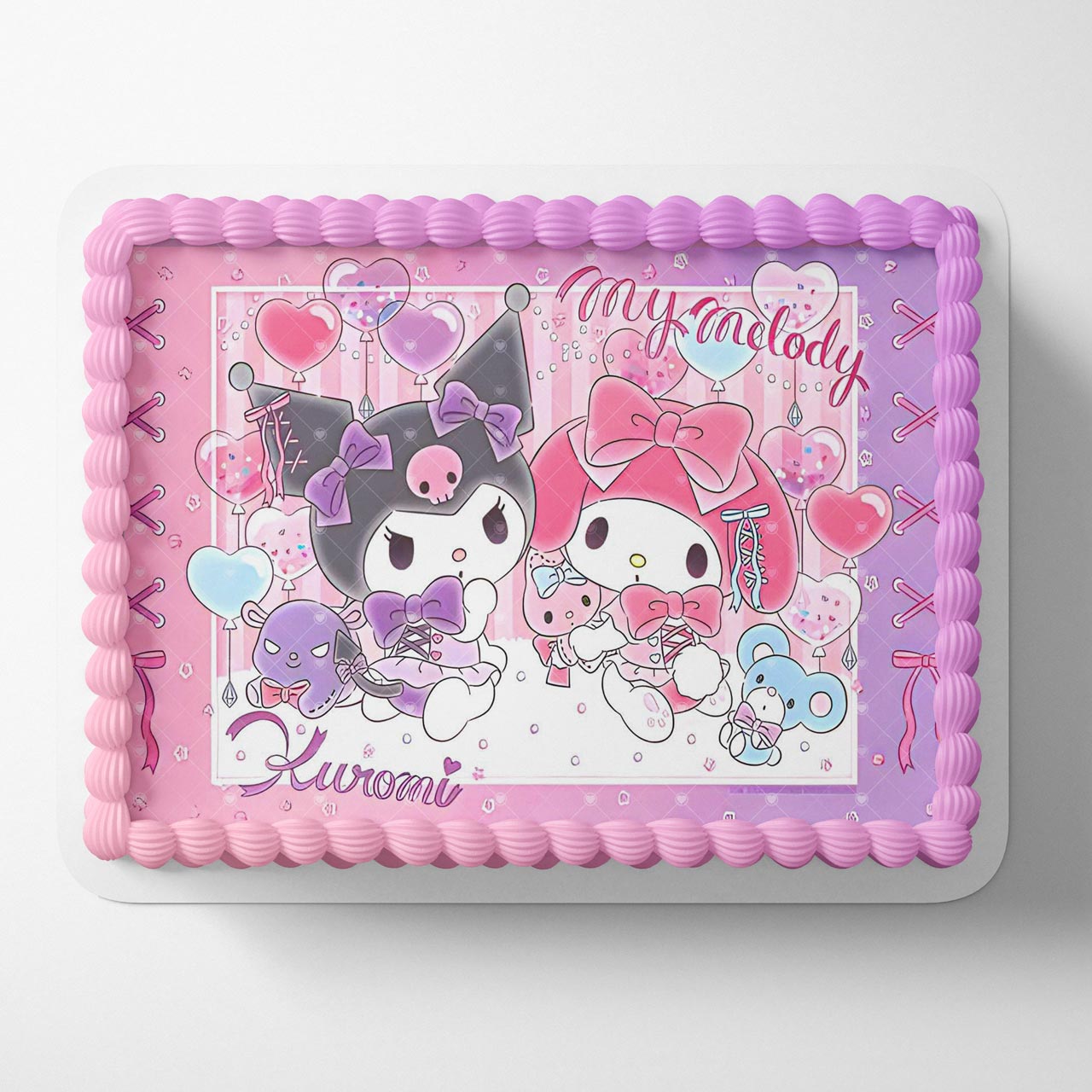 Melody Curomi Pink Purple Kawaii MKS Edible Cake Topper