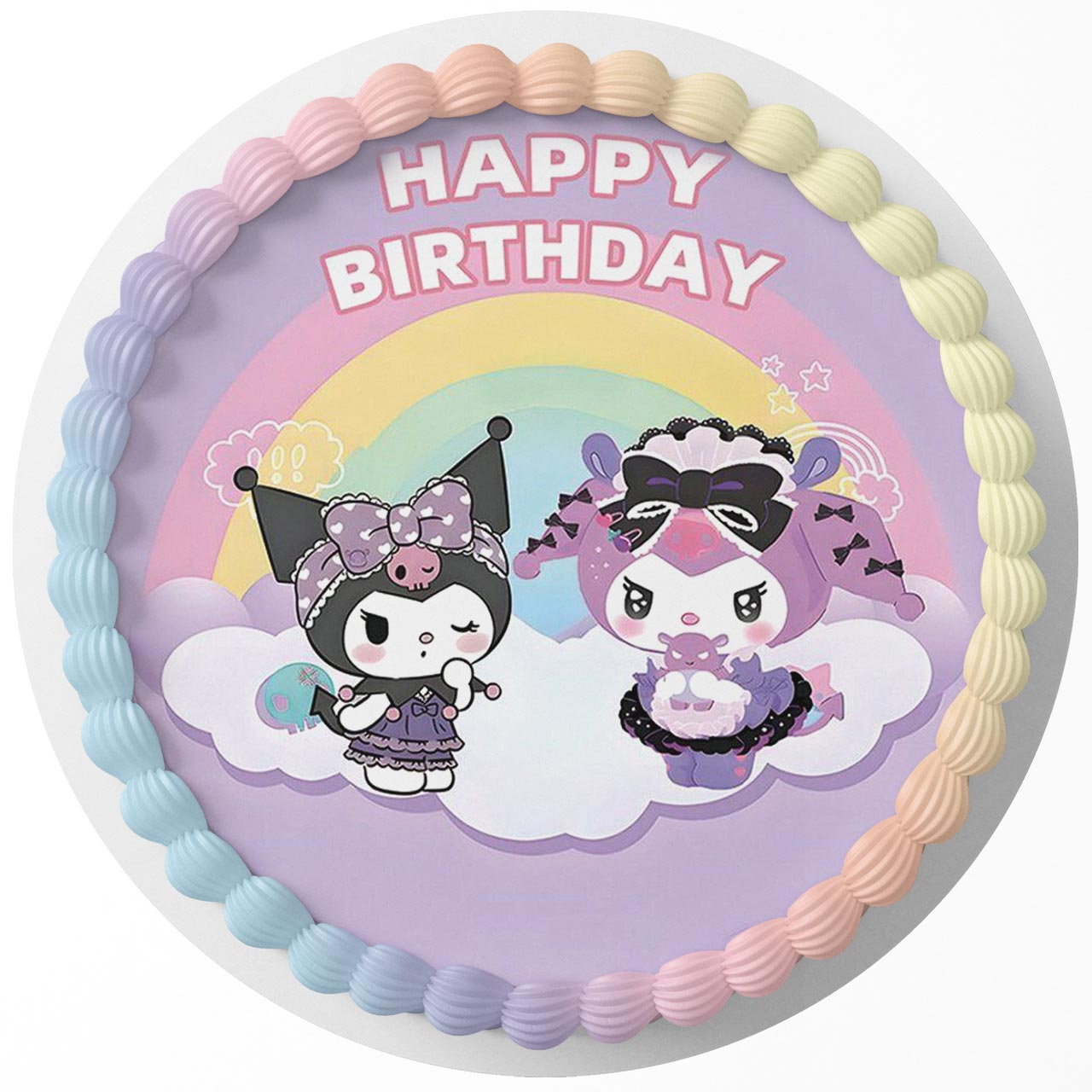 Melody Curomi Purple Round – Icing Sheet Birthday - Personalized Edible Cake Topper | Custom Icing Sheet | Birthday Cake Decoration
