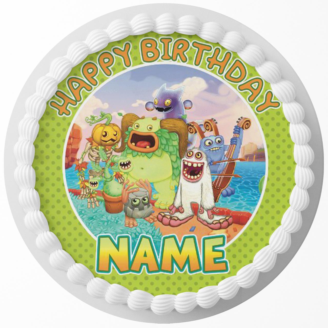 Singing MSM Round – Icing Sheet Birthday - Personalized Edible Cake Topper | Custom Icing Sheet | Birthday Cake Decoration | Photo Cake Image