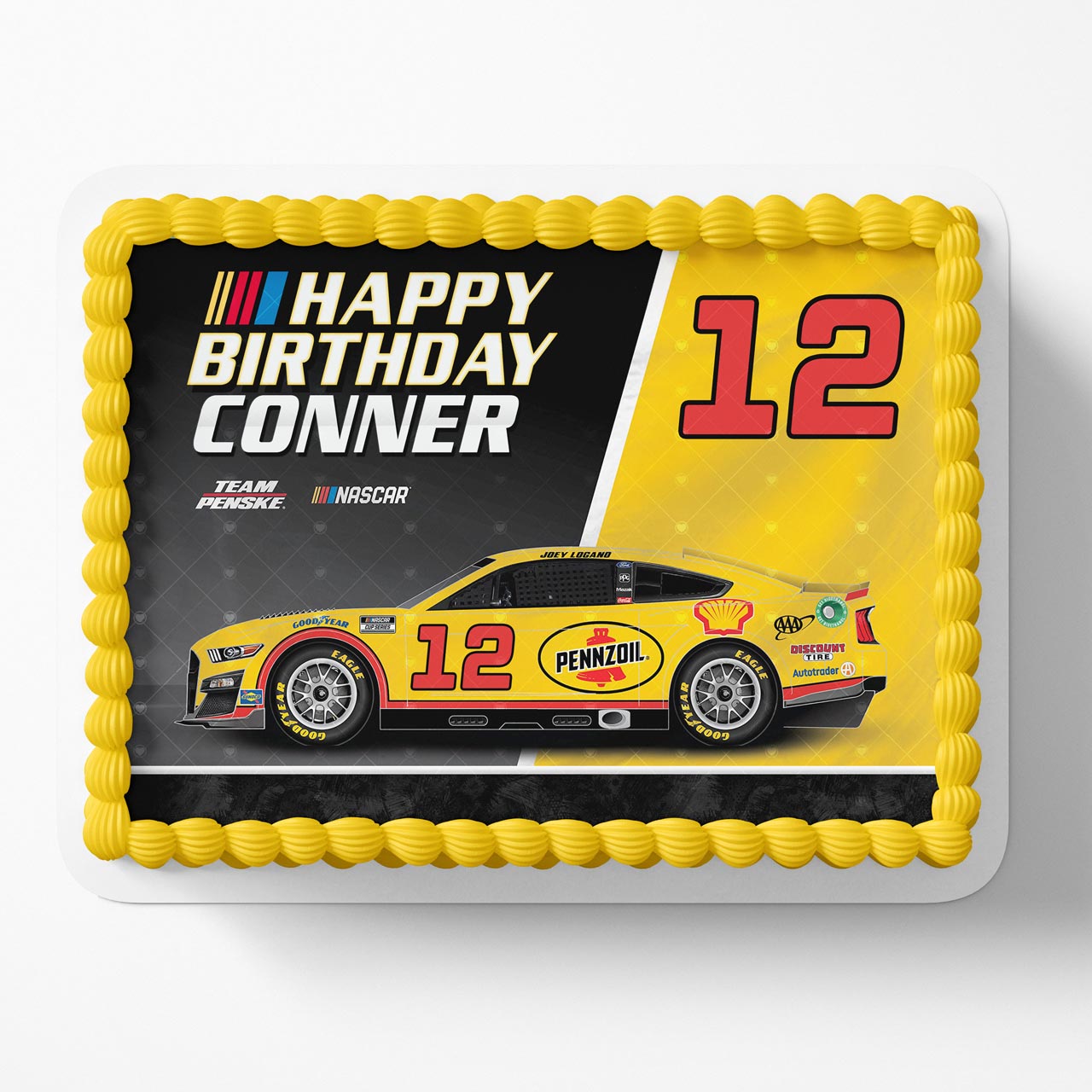 NASKAR Cup Series Joey Logano Edible Cake Topper