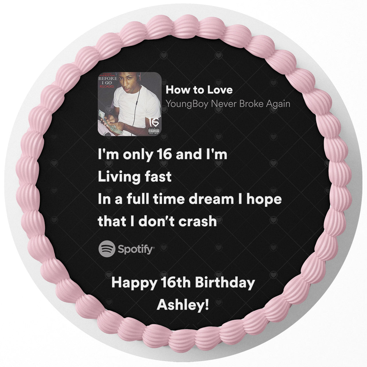 NBA Young Boy How To Love Happy 16th Birthday Personalized Edible Cake Topper | Custom Icing Sheet
