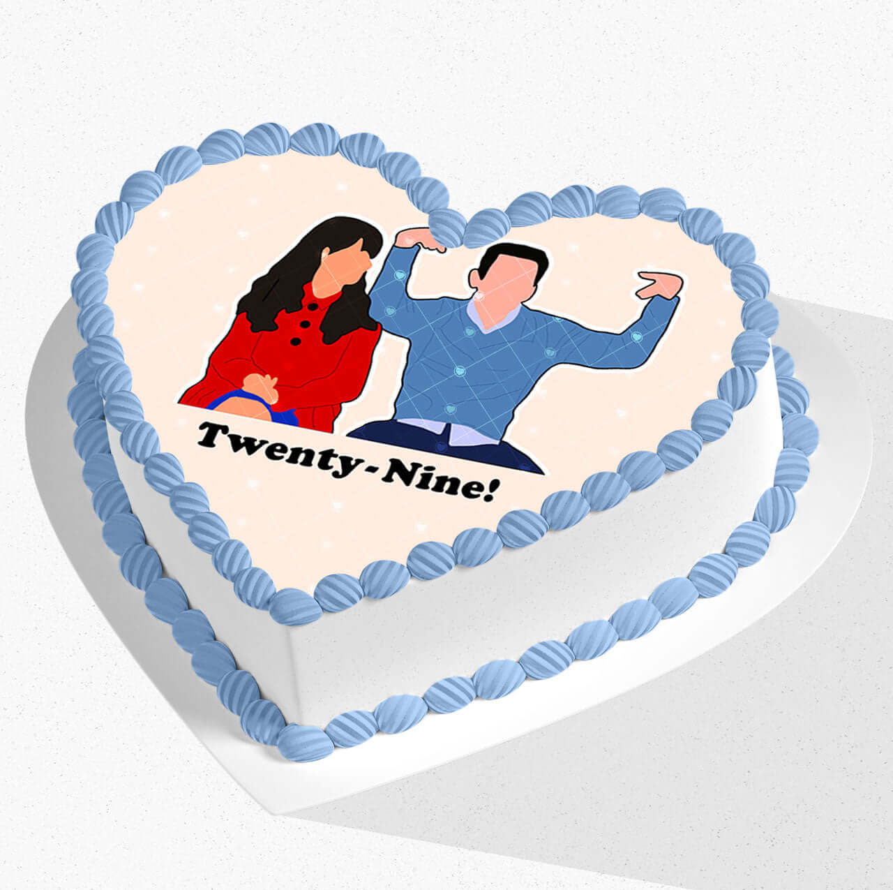 New Girl Schmidt 29 Twenty Nine Heart Shaped – Frosting Sheet - Personalized Edible Cake Topper | Custom Icing Sheet | Birthday Cake Decoration