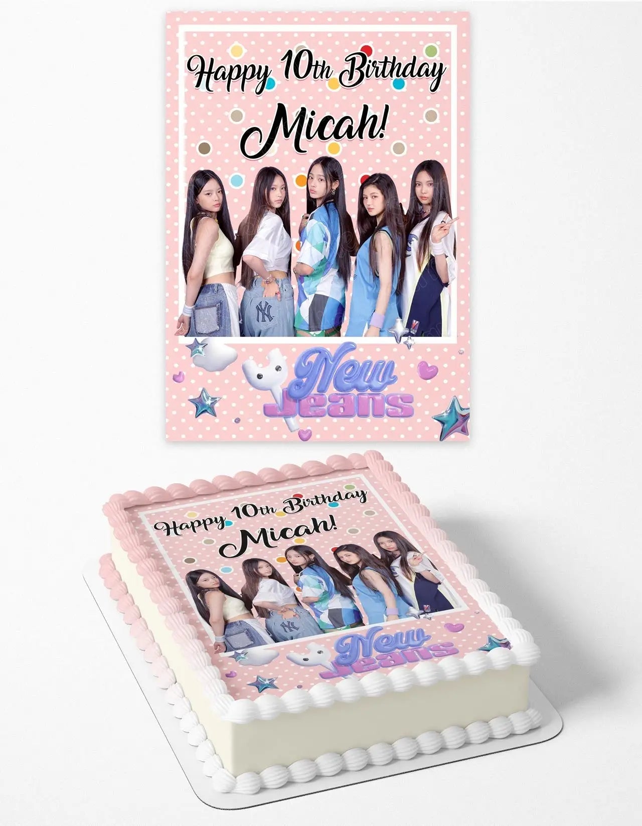 NewJeans Girls Group KPop Edible Cake Topper
