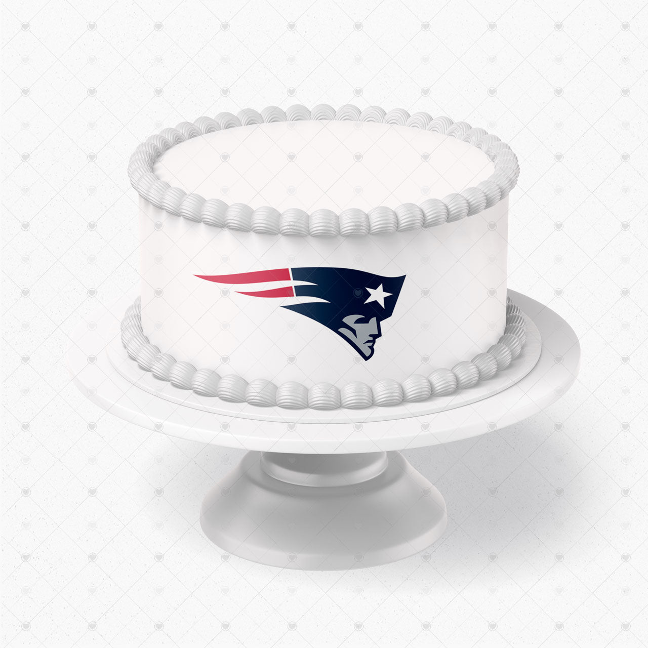 New England Patriots Logo Edible Cake Wrap Strip – Icing Sheet Ca - Personalized Edible Cake Topper | Custom Icing Sheet | Birthday Cake Decoration