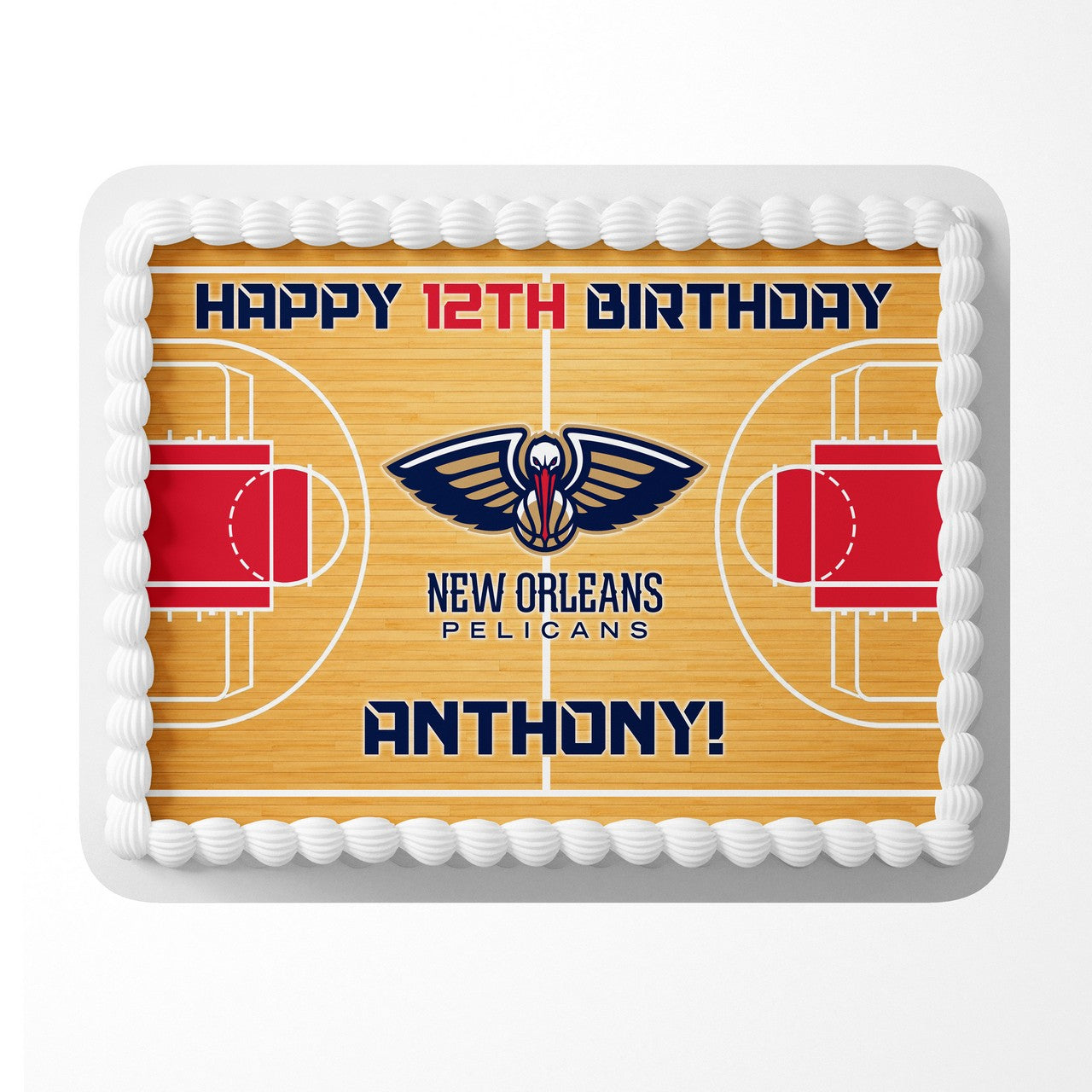 New Orleans Pelicans Basketball Edible Cake Image - Edible Cake Topper Birthday Cake Decoration