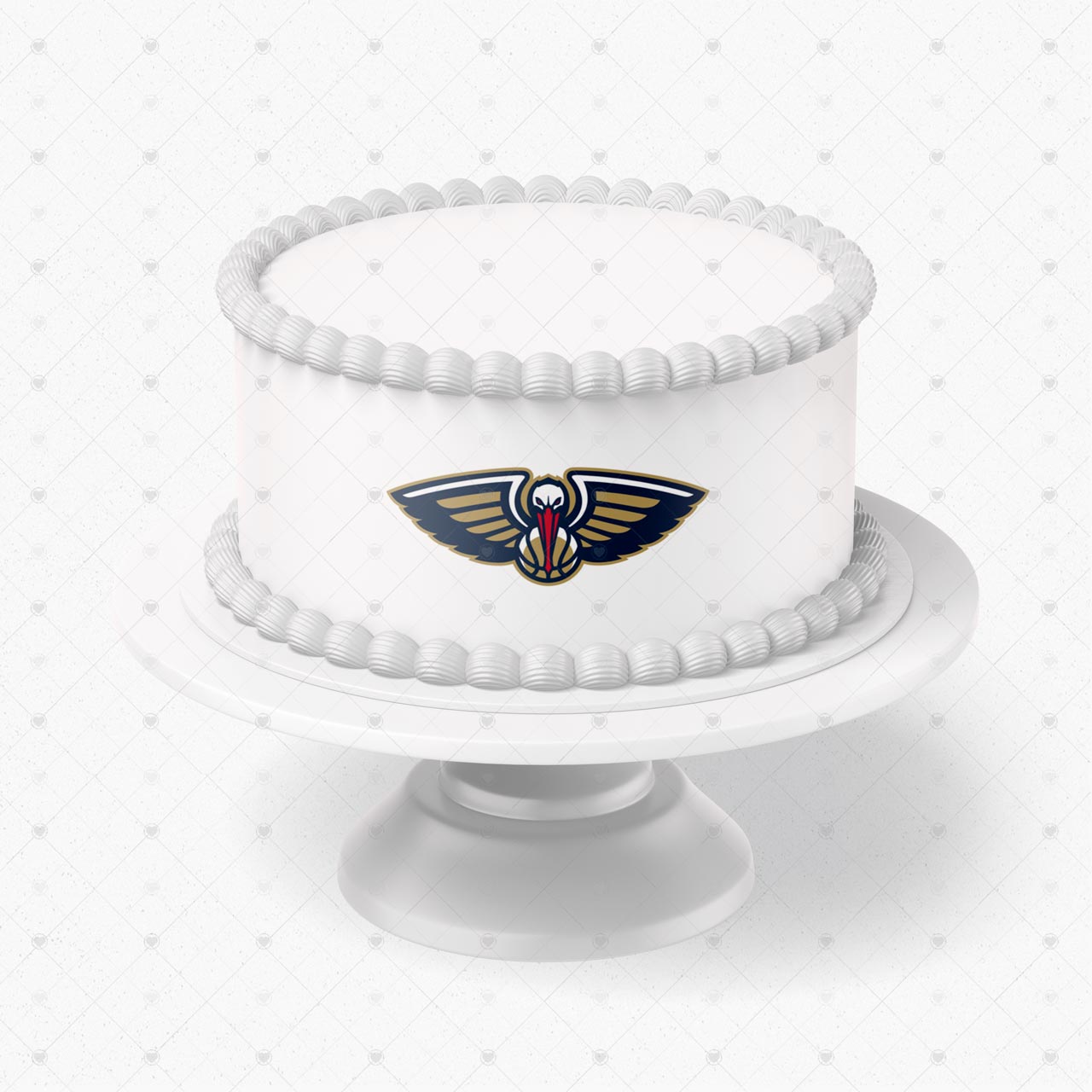 New Orleans Pelicans Logo Edible Cake Wrap Strip – Icing Sheet Ca - Personalized Edible Cake Topper | Custom Icing Sheet | Birthday Cake Decoration