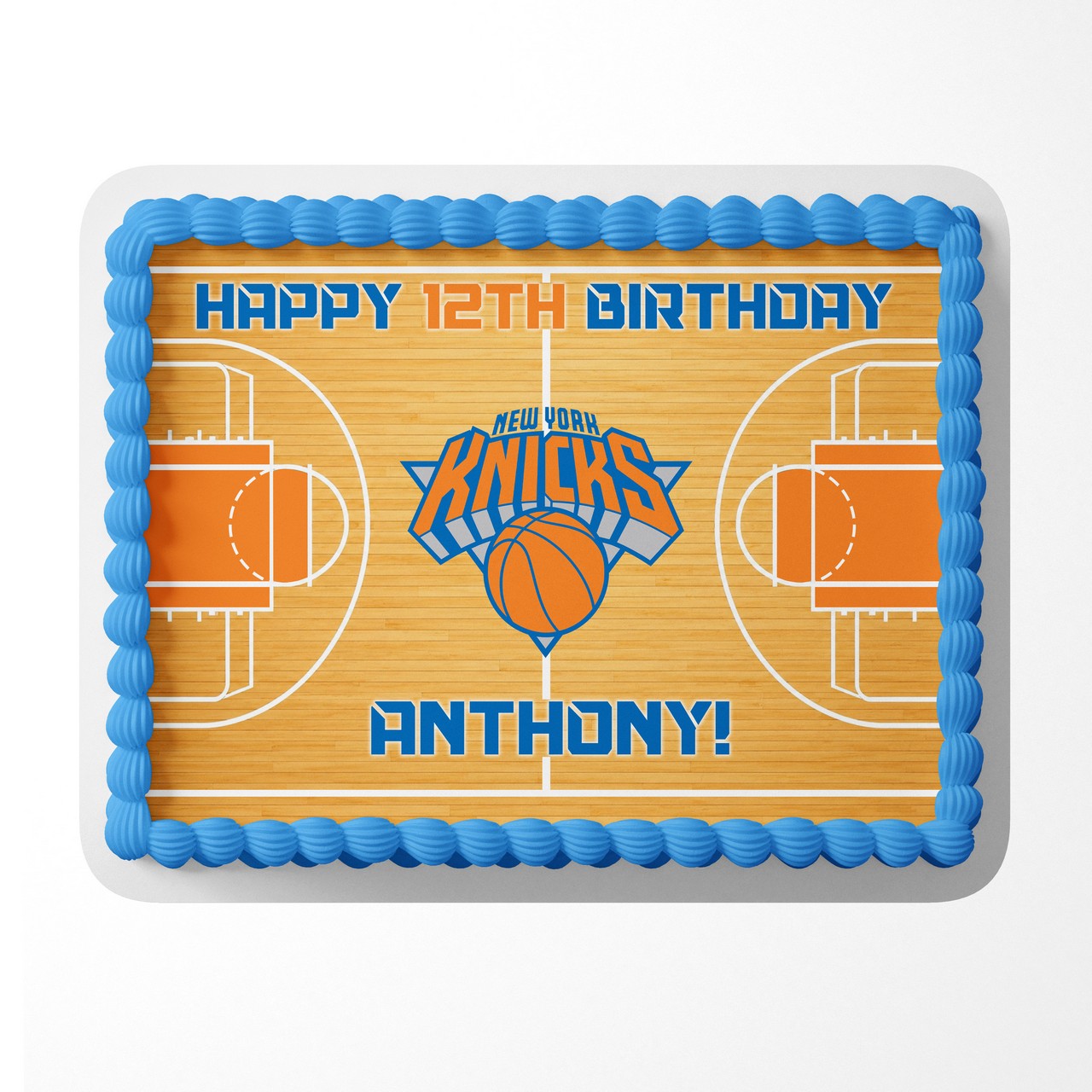 New York Knicks Basketball Edible Cake Image - Edible Cake Topper Birthday Cake Decoration