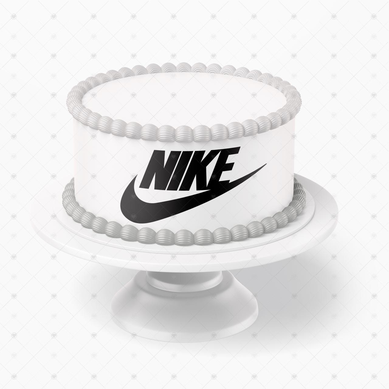 Nike Bk Logo Edible Cake Wrap Strip – Icing Sheet Cake Side Deco - Personalized Edible Cake Topper | Custom Icing Sheet | Birthday Cake Decoration