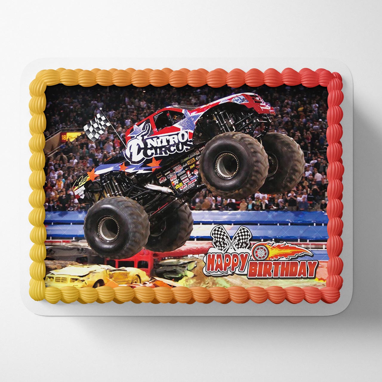 Nitro Circus Monster Truck Edible Cake Topper