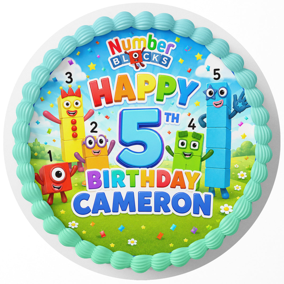 Numberblocks Kids Custom Edible Cake Image Topper Decoration Icing Sheet