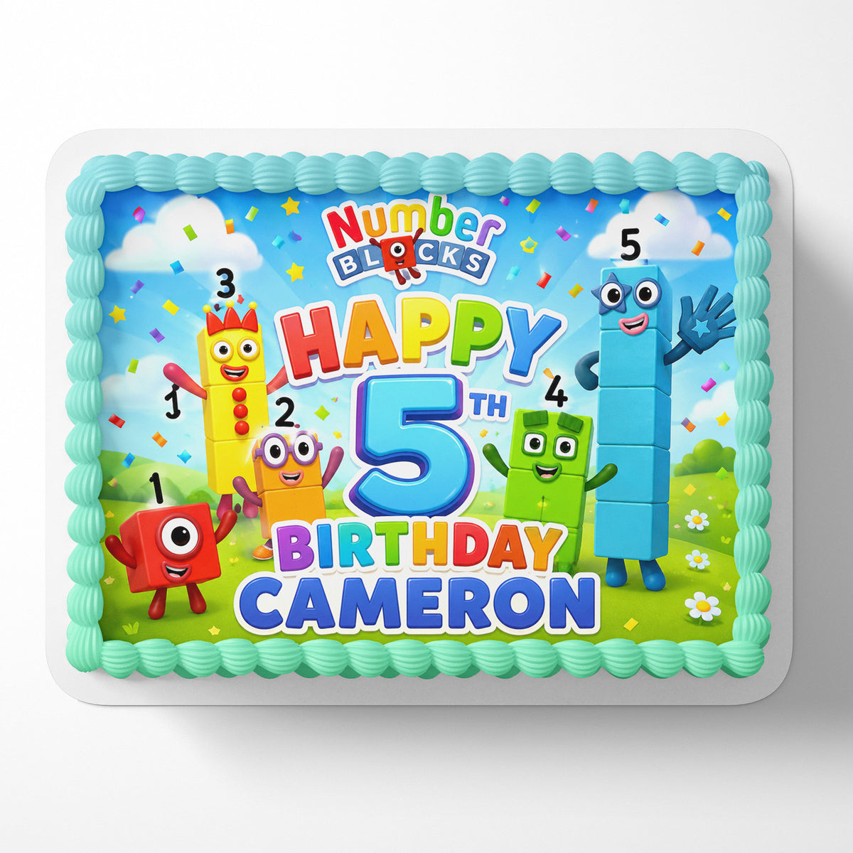 Numberblocks Kids Custom Edible Cake Image Topper Decoration Icing Sheet