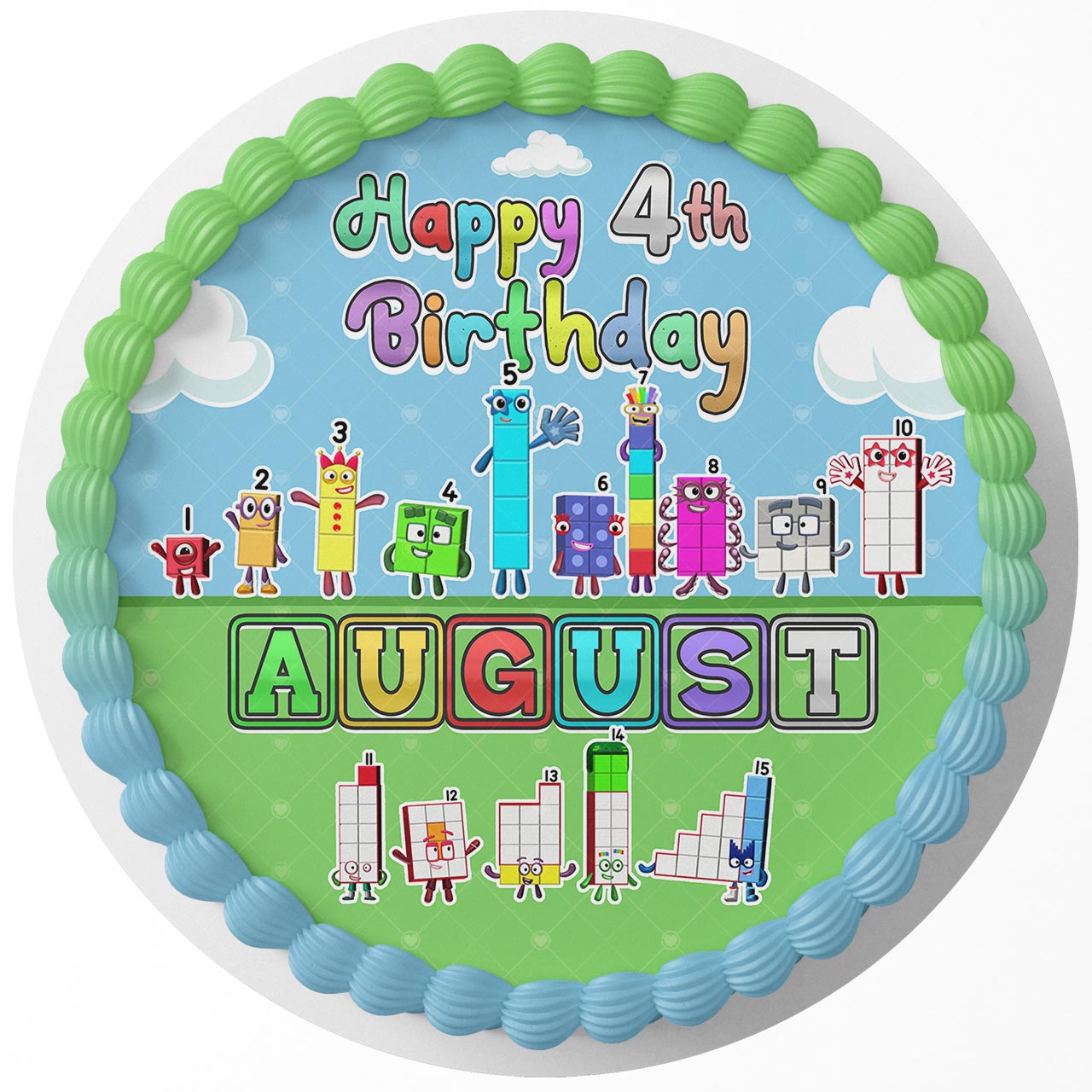 Numberblocks Round – Icing Sheet Birthday - Personalized Edible Cake Topper | Custom Icing Sheet | Birthday Cake Decoration | Photo Cake Image